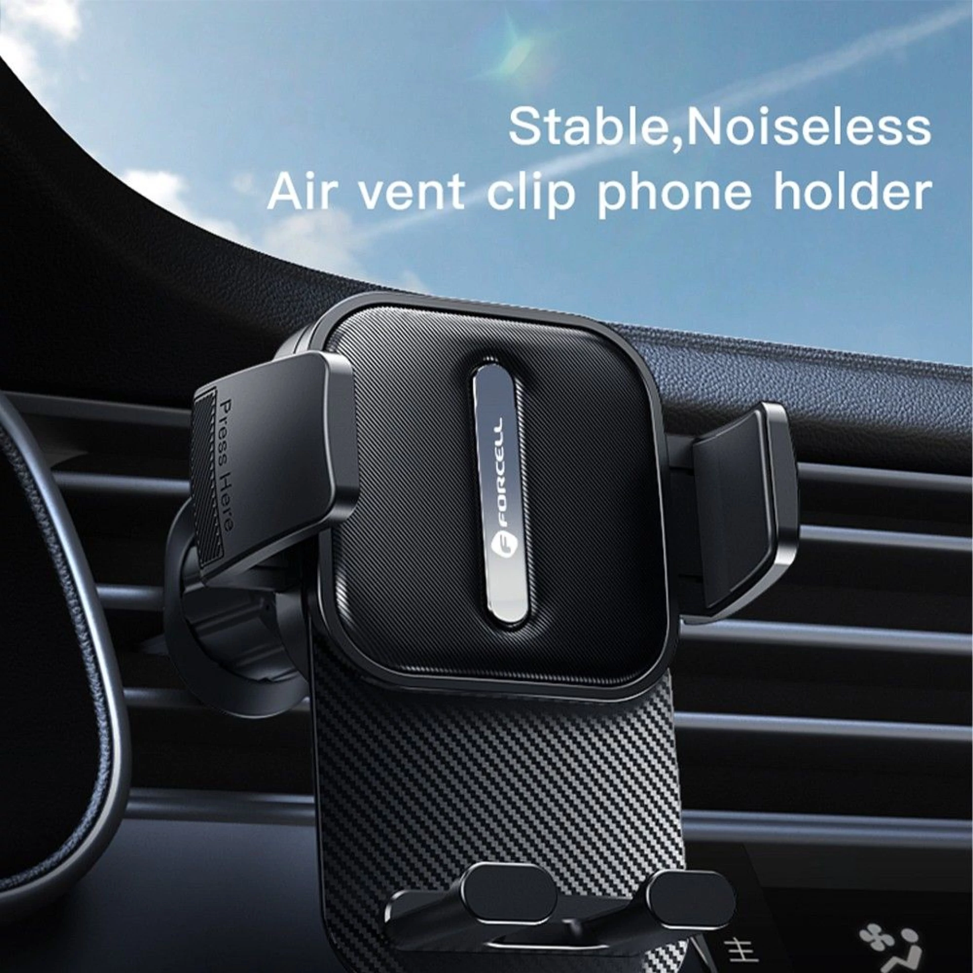 Autodržač FORCELL F-Grip Guardian for air vent crni