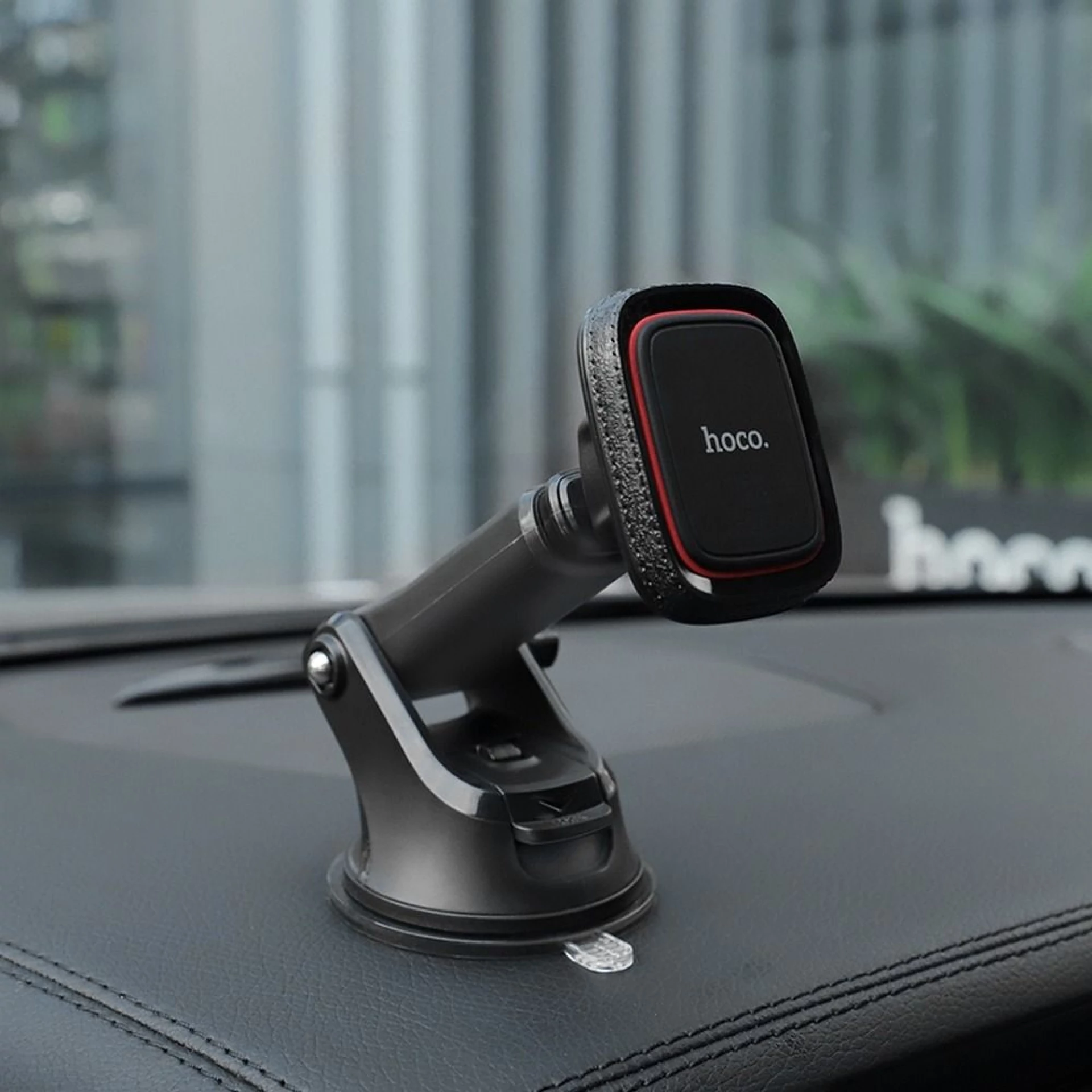 Autodržač HOCO CA42 magnetni windshield/center console crno crveni