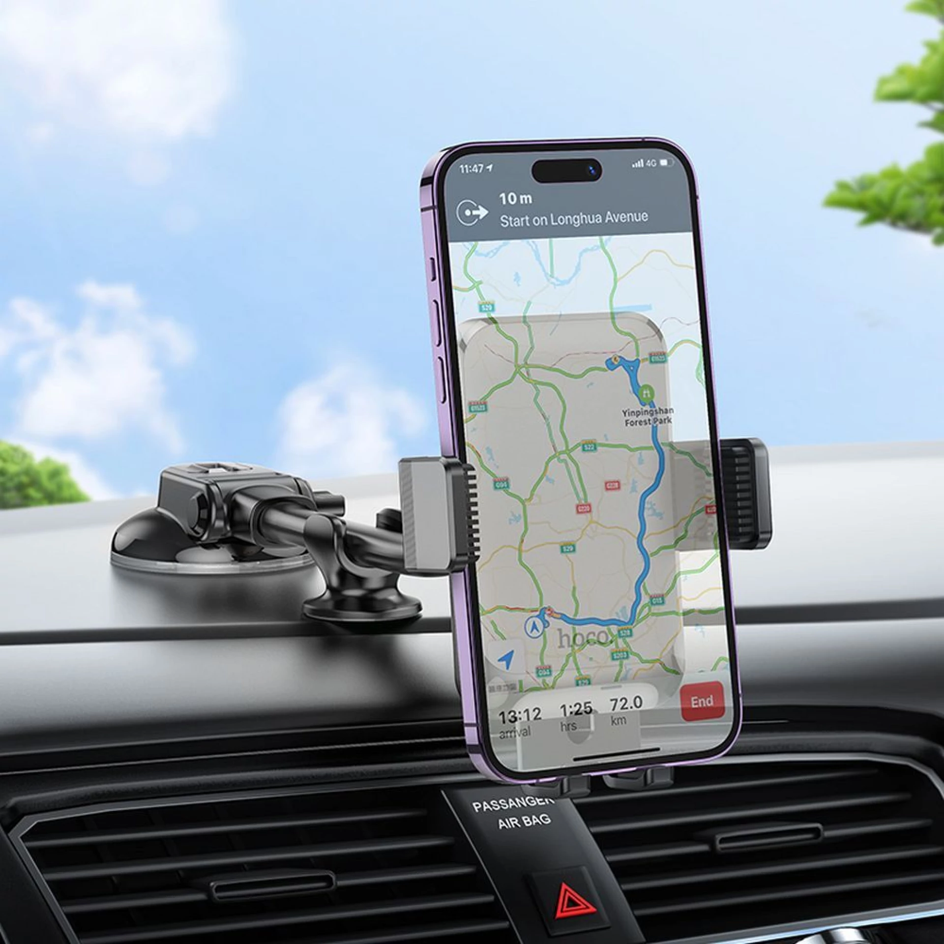 Autodržač HOCO H27 windshield/dashboard crni