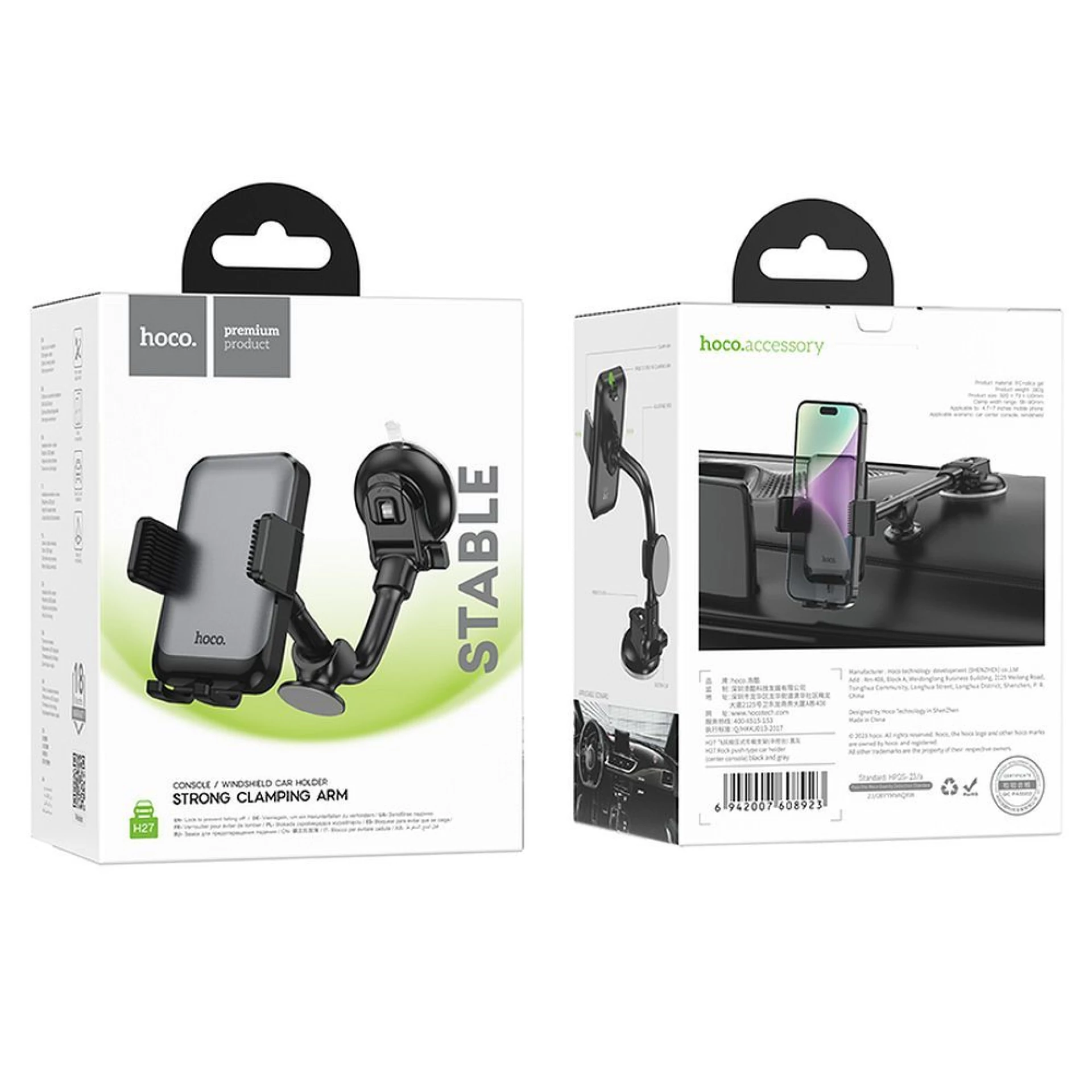 Autodržač HOCO H27 windshield/dashboard crni