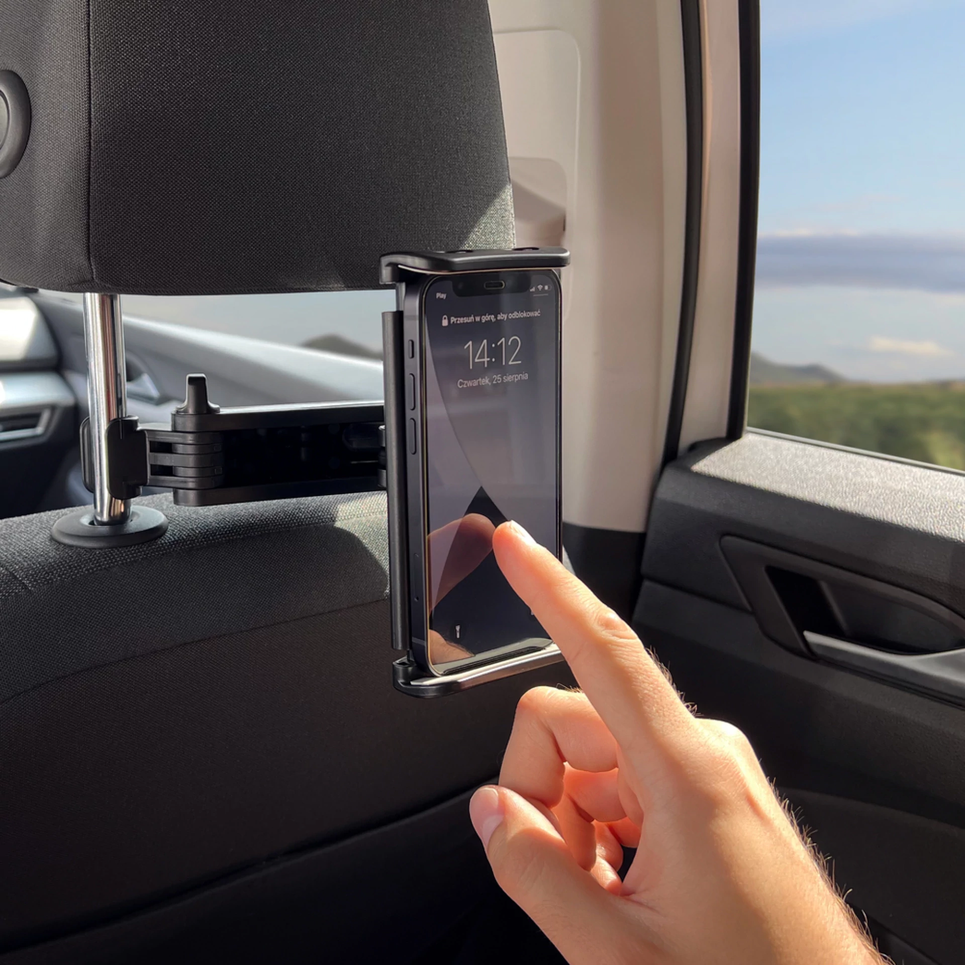Autodržač Wozinsky Adjustable Headrest Holder for Tablet or Phone