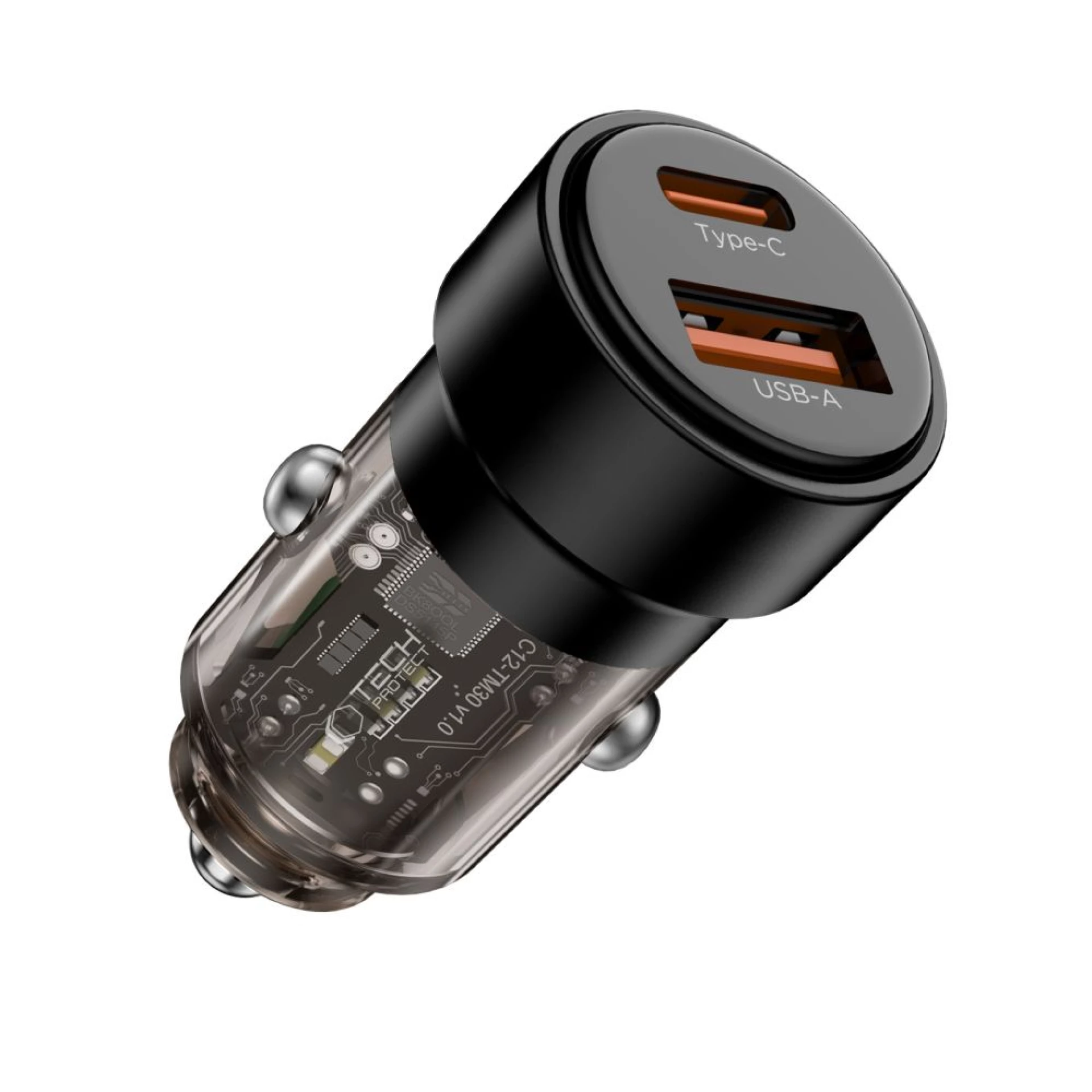 Autopunjač Tech-Protect CC03 2-port PD75W