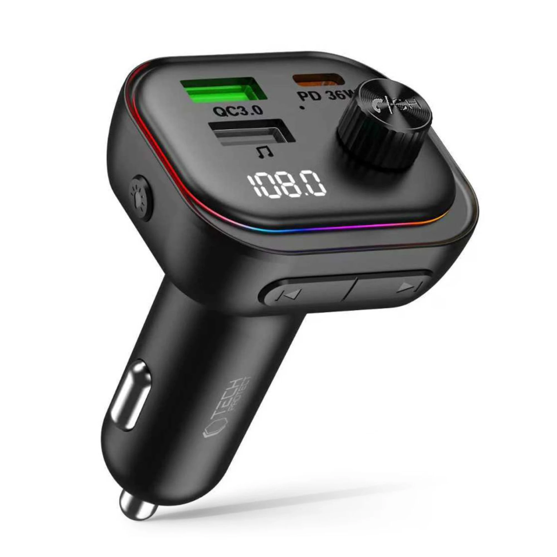 Autopunjač Tech-Protect CC07 3-Port PD 54W + BT FM Transmiter