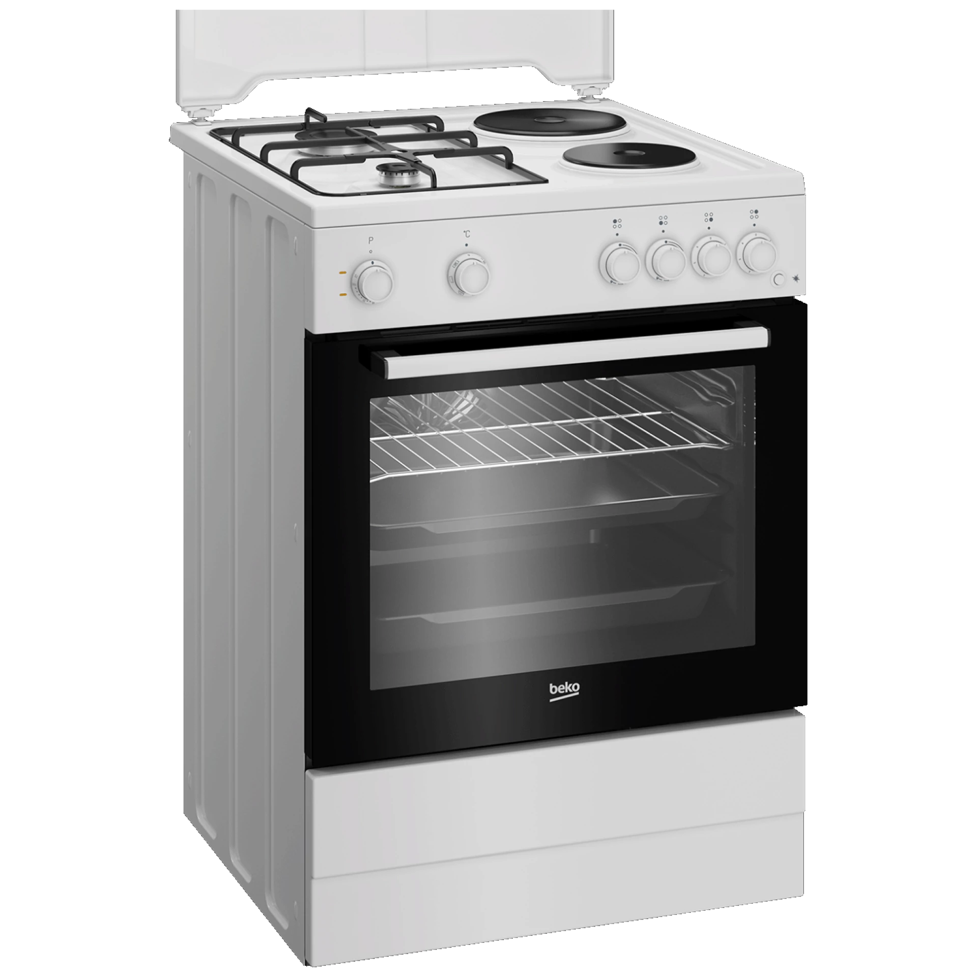 Beko Štednjak kombinirani, 2 el.ringle, 2 x plin, A - FBE64010WDN