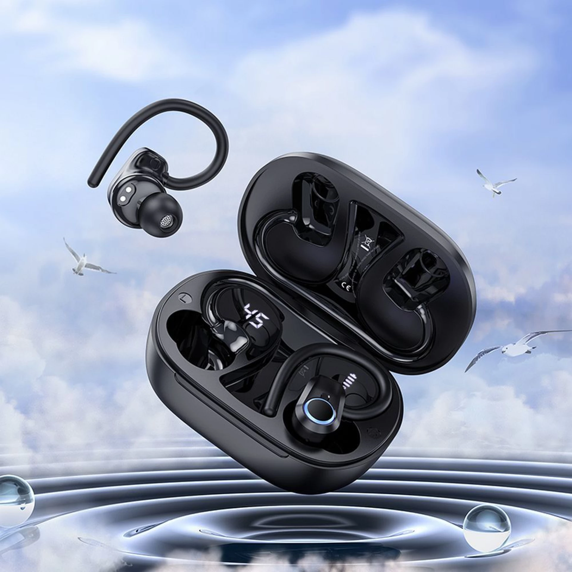 Bežične slušalice HOCO bluetooth, in-ear TWS EQ8 black