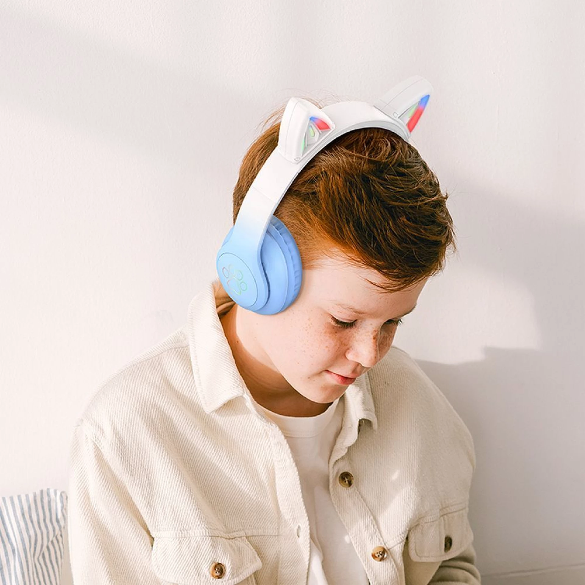Bežične slušalice HOCO bluetooth W42 Cat Ear crystal blue