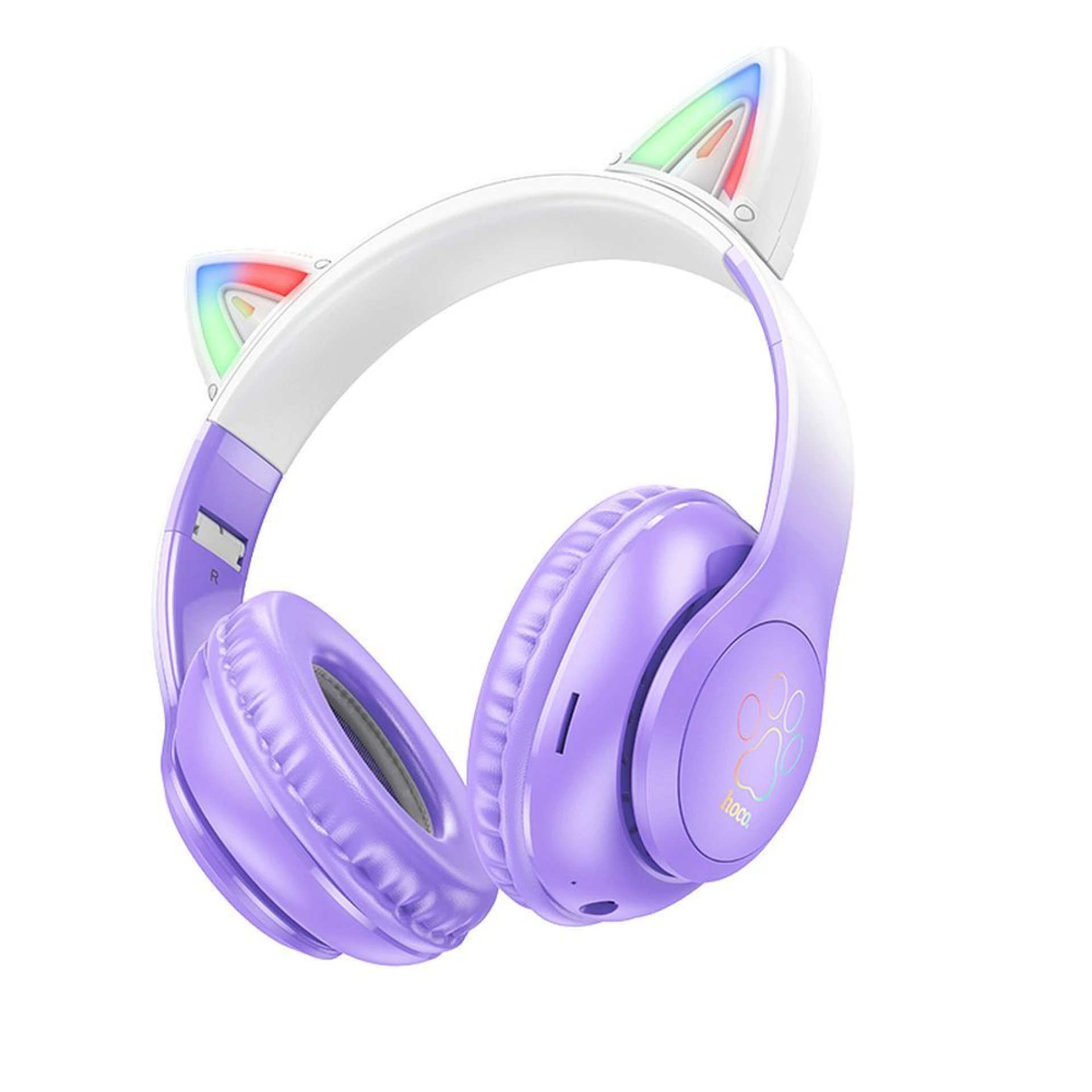 Bežične slušalice HOCO bluetooth W42 Cat Ear purple grape