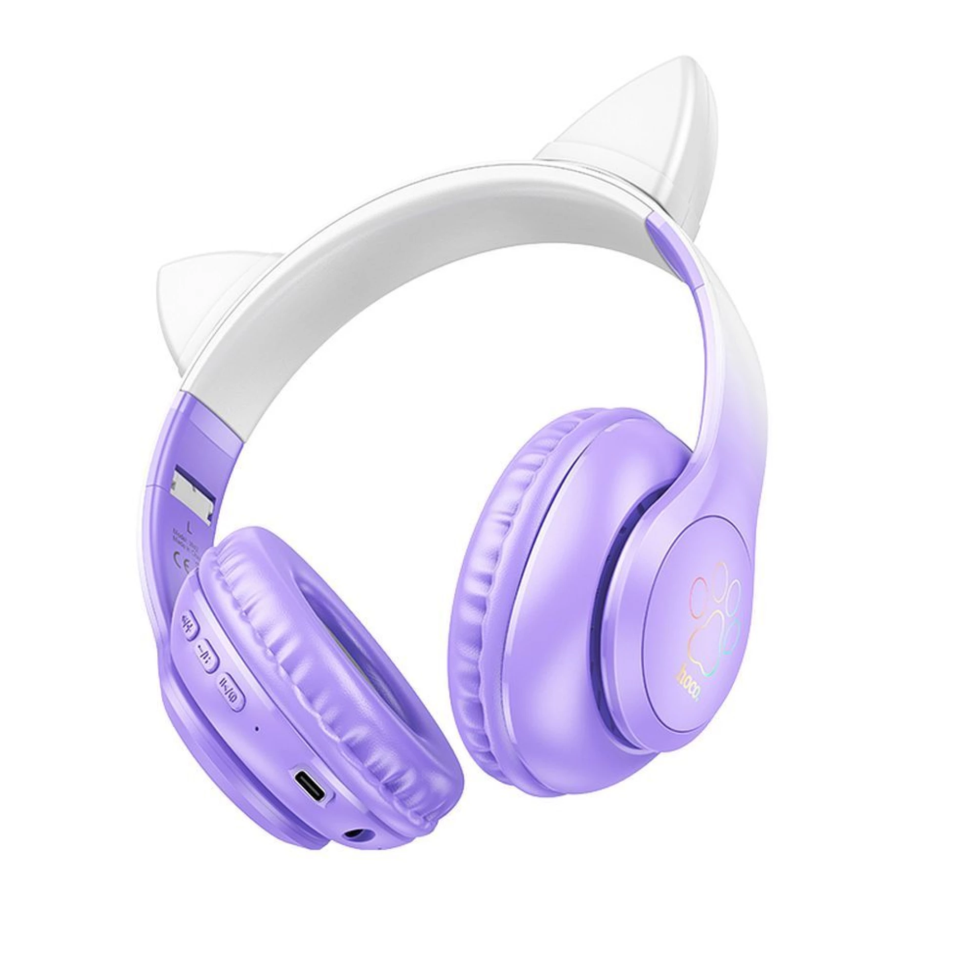 Bežične slušalice HOCO bluetooth W42 Cat Ear purple grape