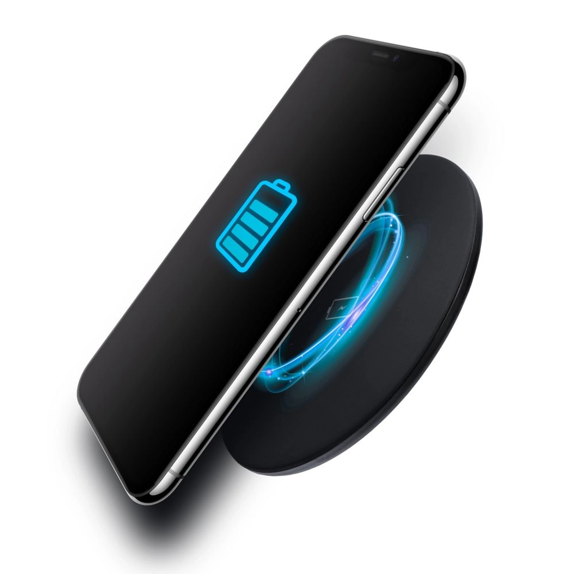 Bežični punjač FORCELL F-ENERGY fast wireless charger Qi QC 15W crni