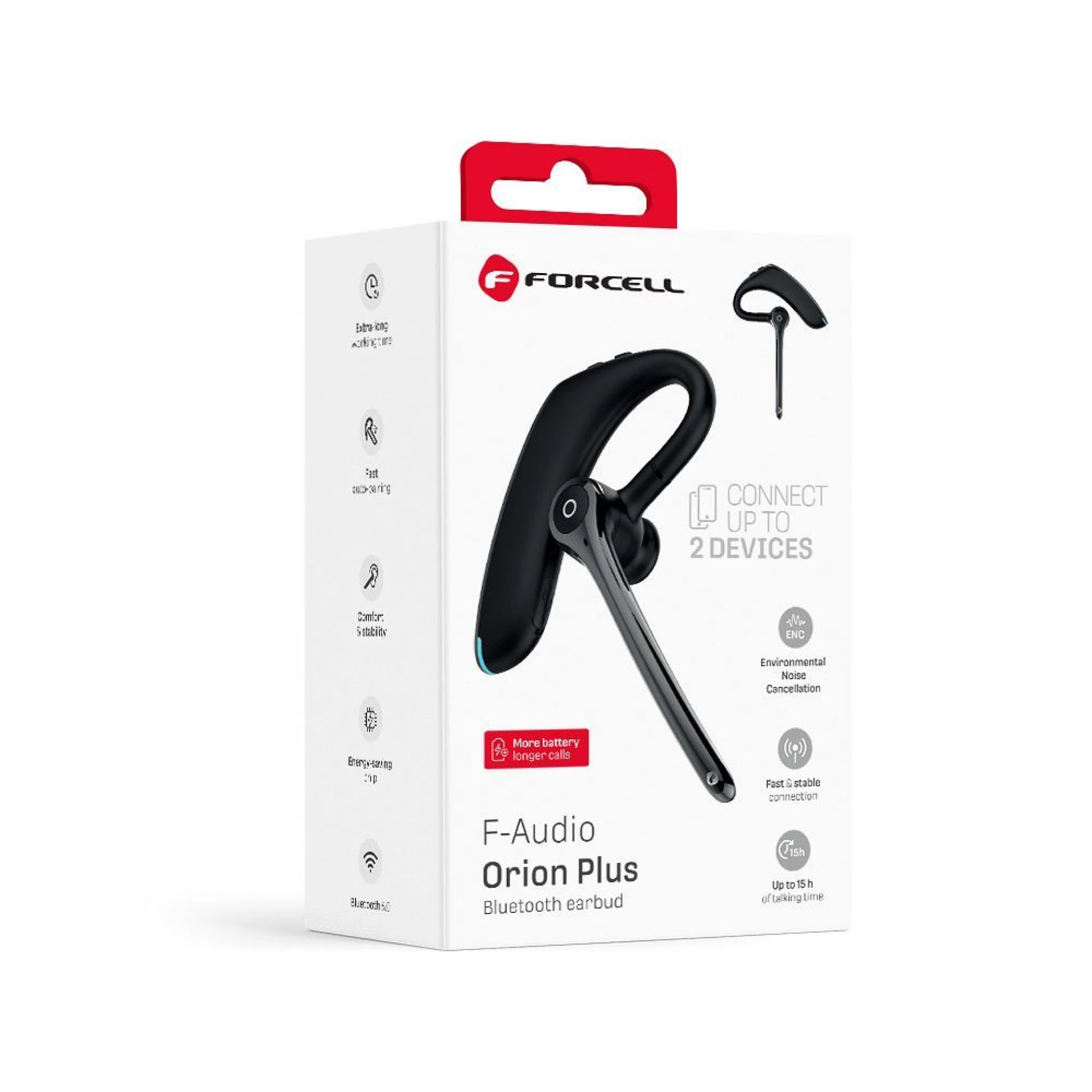 Bluetooth slušalica FORCELL Orion Plus Wireless mono headset crna