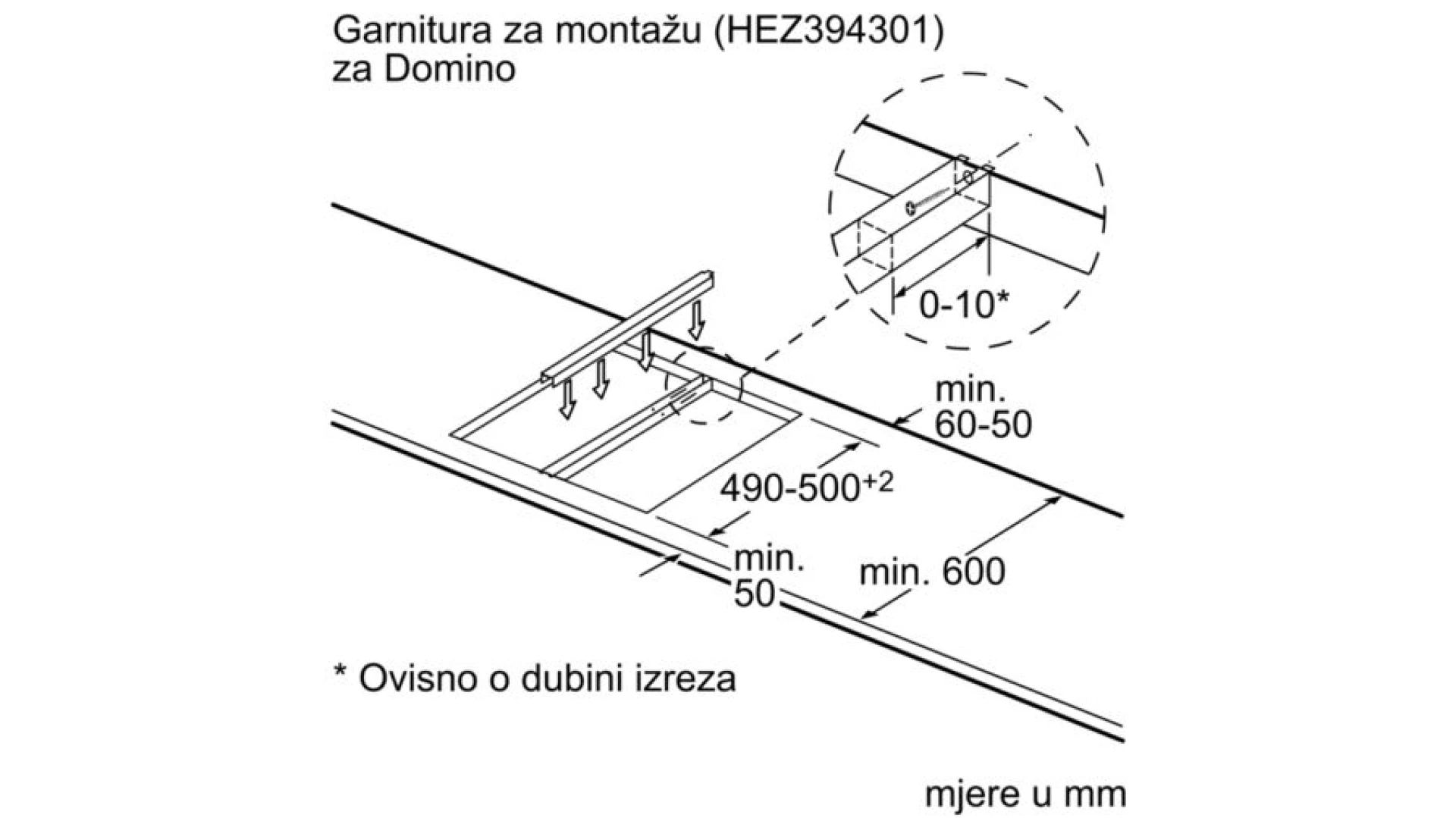 BOSCH DOMINO ploča INDUKCIJSKA Serie 6|, ES PIB375FB1E