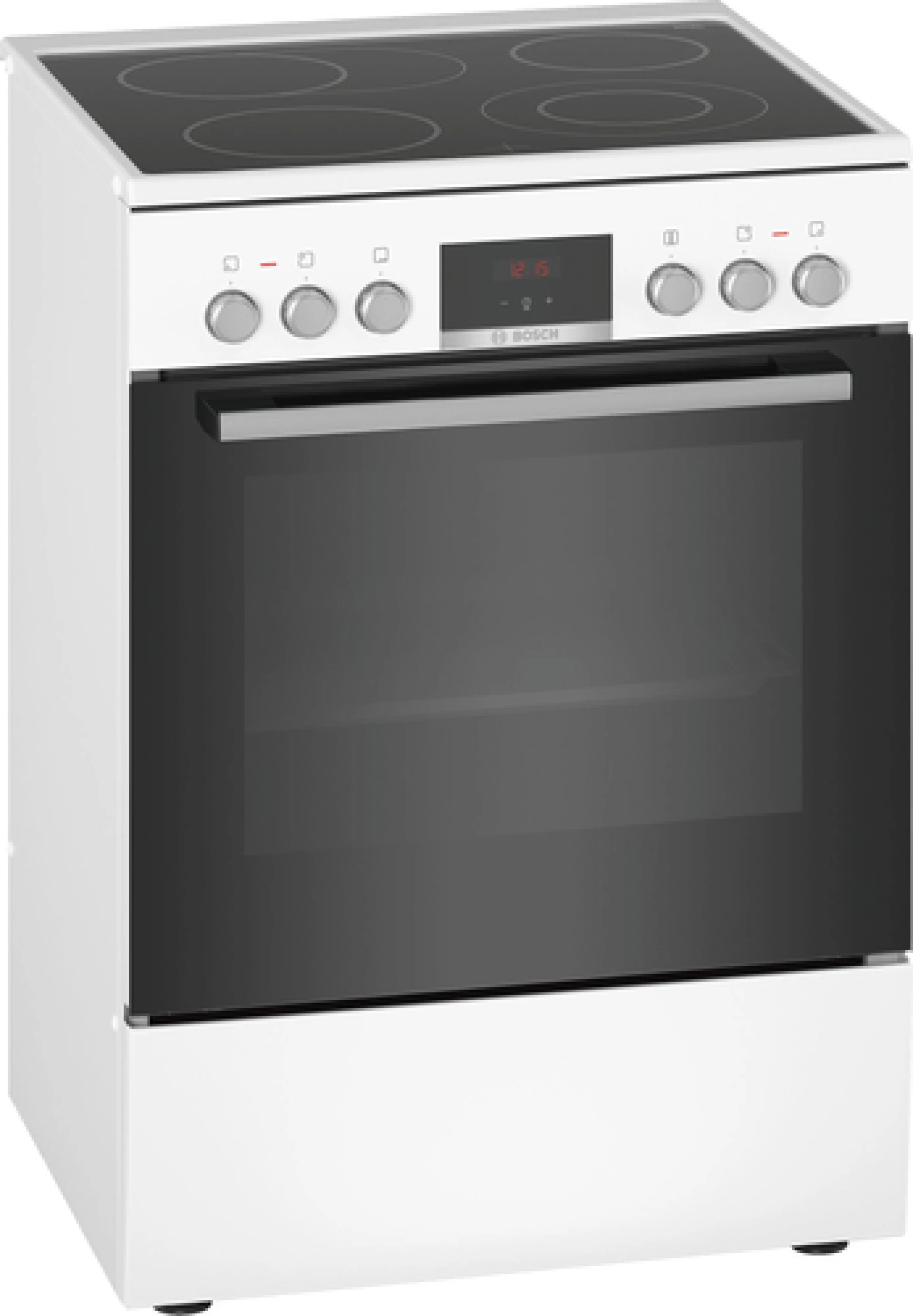 BOSCH električni štednjak Serie 4|, A, 66L, BIJELI EcoCleanDirect, Display HKR39C220