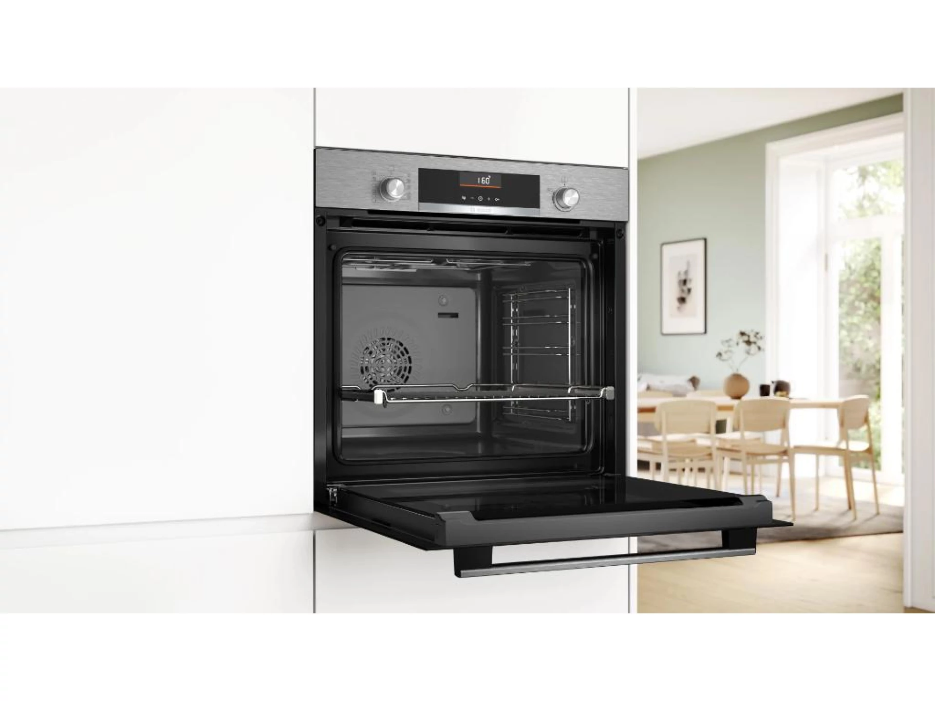 BOSCH pećnica  Serie 6| INOX, A+, AirFRY, EcoClean,Vodilica,AutoPilot 10,71L HBG536ES4