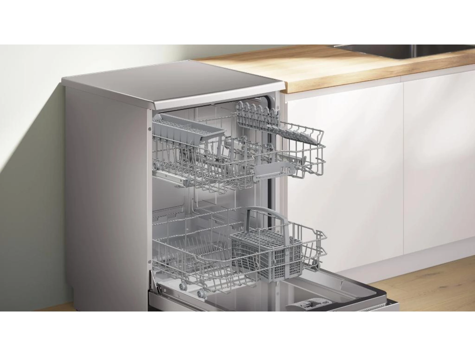 BOSCH perilica posuđa Serie 2| 60 CM,C, 13 setova, 9L,46dB,INOX, HomeConnect, 5 Programa, 4 pos fun SMS2HTI08E
