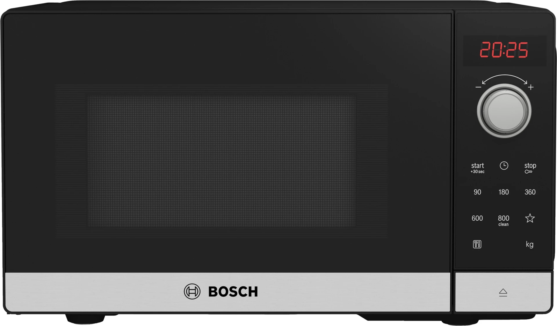 Mikrovalna BOSCH Serie 2|, INOX, 800W, 20L,  5 postavki 90 W, 180W, 360 W, 60 800W