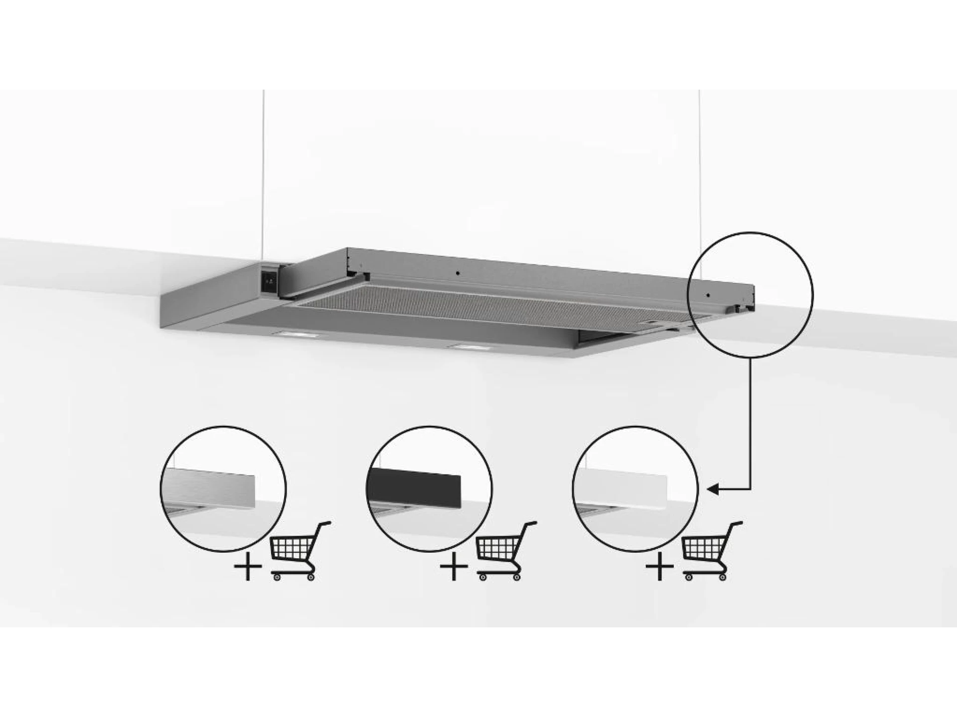 BOSCH Teleskopska napa Serie 2|, 394m3/h, 68 dBOld Model: BOSCH DFL064W53 DFL064W54