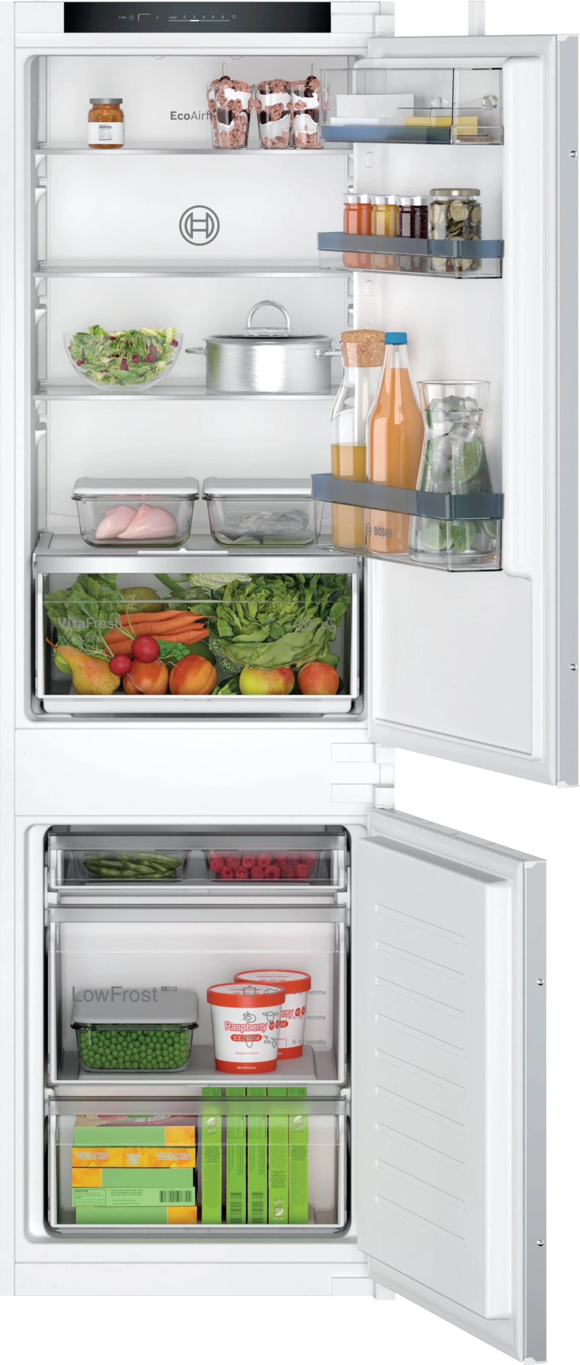 BOSCH Ugradbeni hladnjak Serie 4| LowFrost, A++(E), DE, H:184L, Z:76L, 177CM, 35dB KIV86VSE0