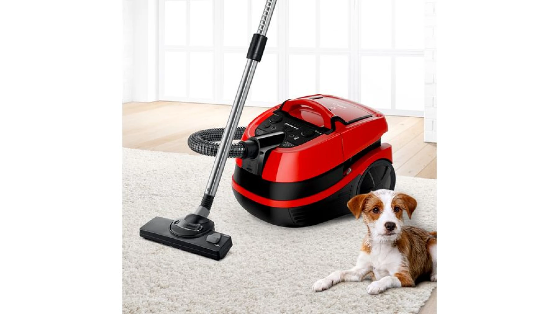BOSCH Wet & Dry Usisivač Serie 4|, CRVENI, ProAnimal 2100W BWD421PET