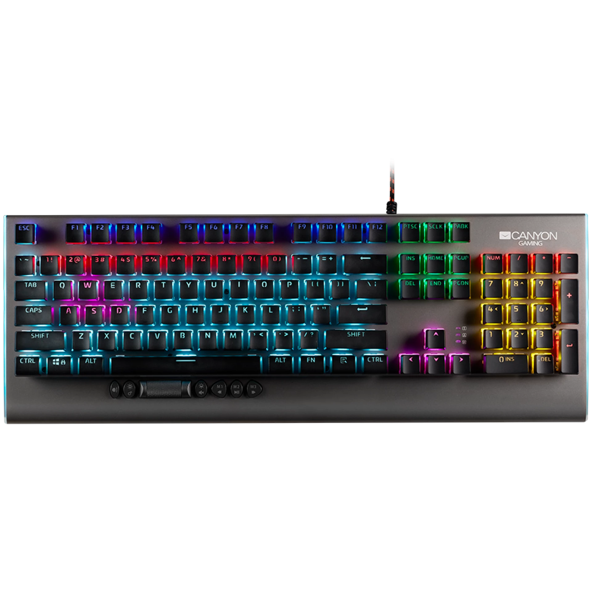 CANYON keyboard Interceptor GK-8 RGB EN Wired Dark Grey