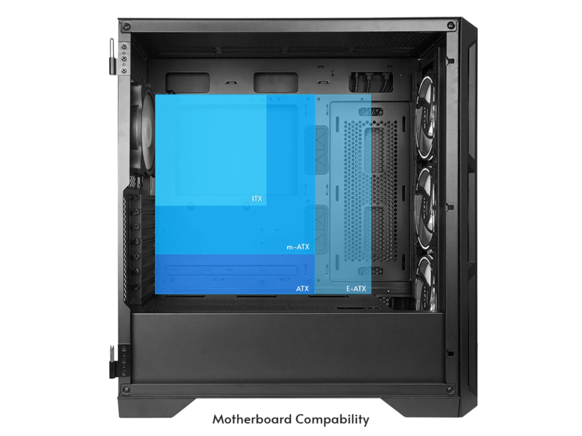 Chieftec Apex Air Case3x140mm PWM fans, E-ATXmesh front, tempered glass side