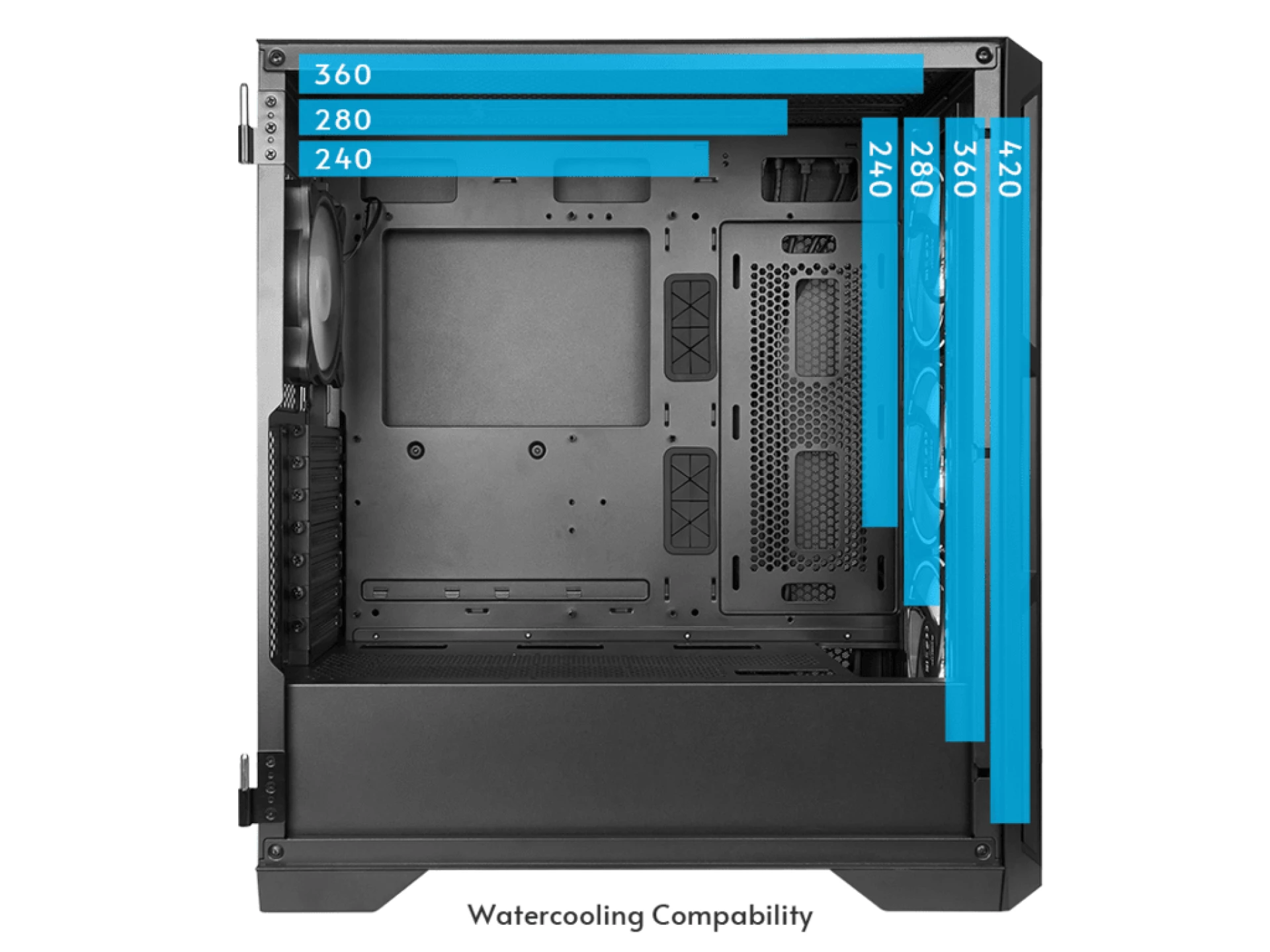 Chieftec Apex Air Case3x140mm PWM fans, E-ATXmesh front, tempered glass side