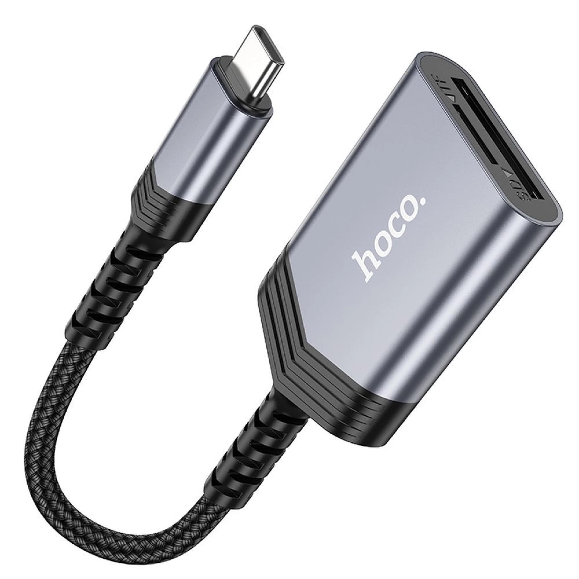 Čitač kartica HOCO 2in1 Type C UA25 gray