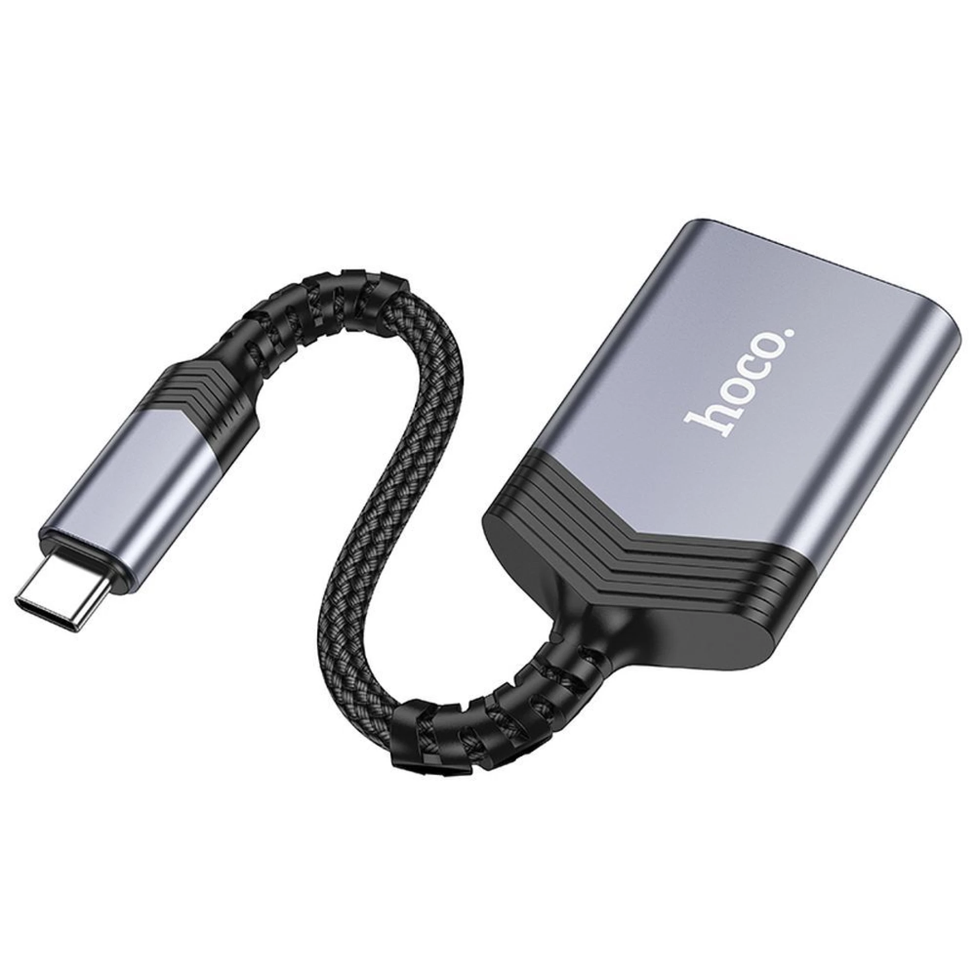 Čitač kartica HOCO 2in1 Type C UA25 gray
