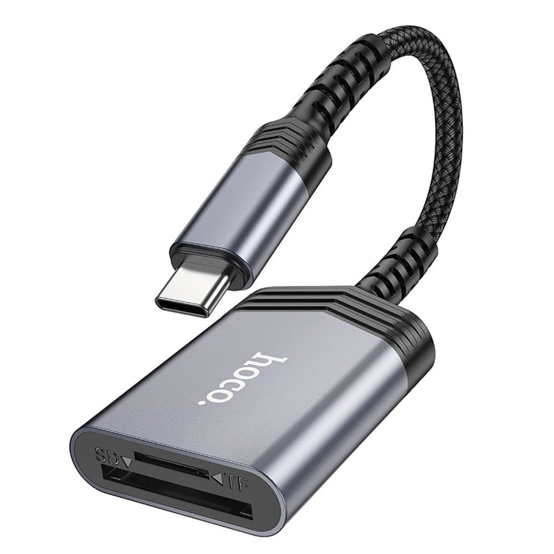 Čitač kartica HOCO 2in1 Type C UA25 gray