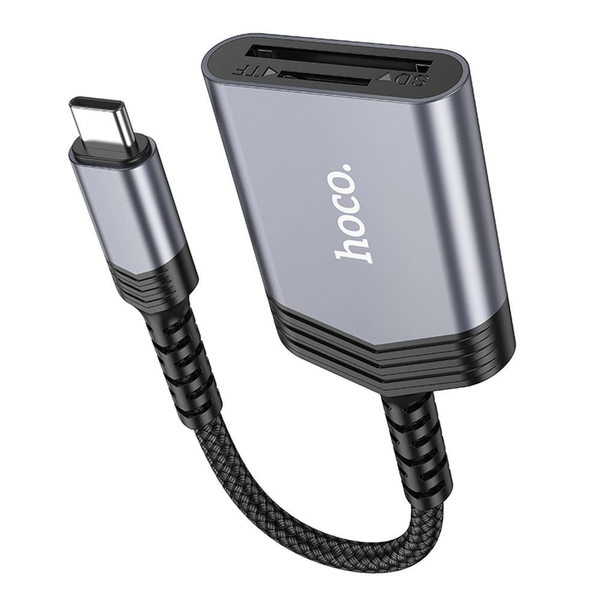 Čitač kartica HOCO 2in1 Type C UA25 gray