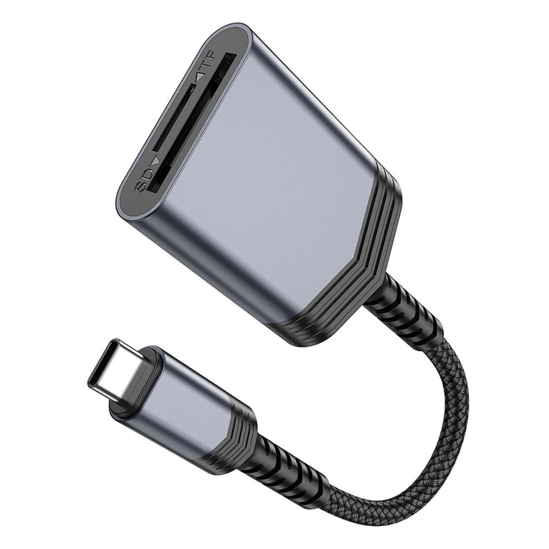 Čitač kartica HOCO 2in1 Type C UA25 gray