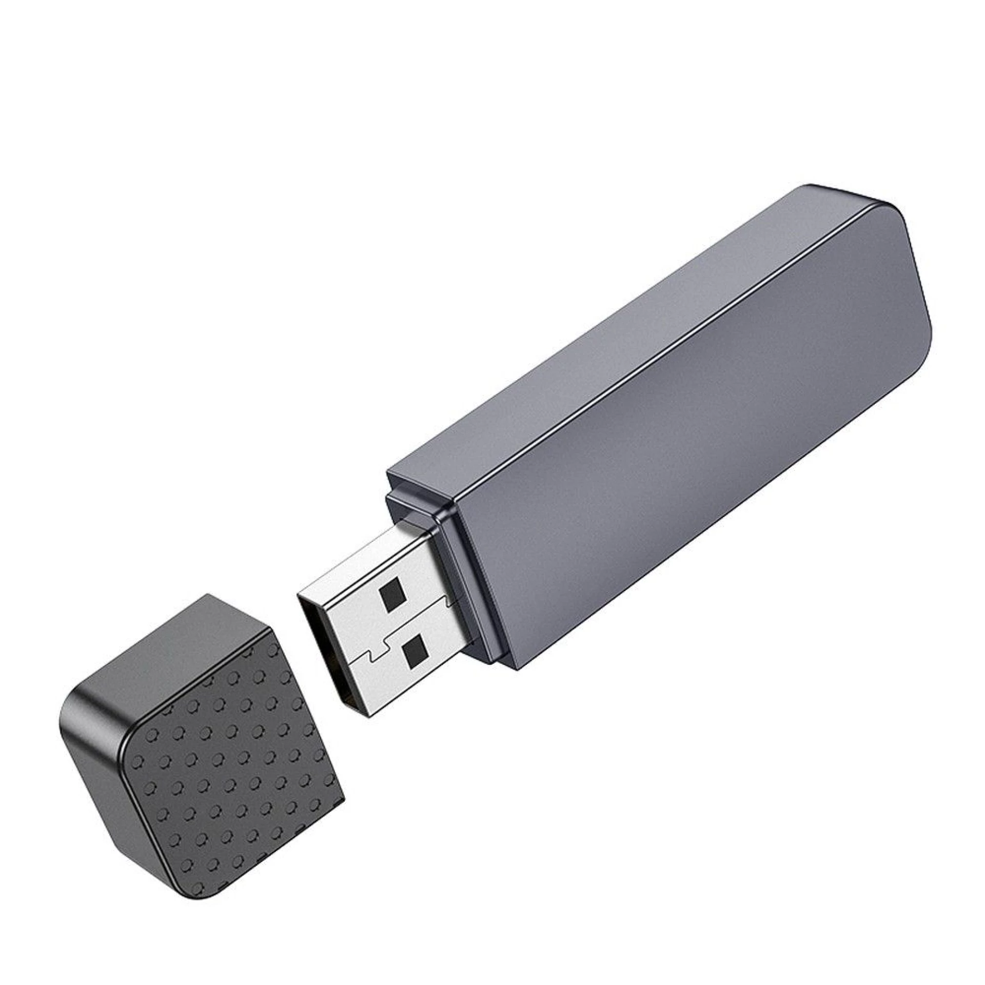 Čitač kartica HOCO 2in1 USB A 3.0 HB45 metal gray