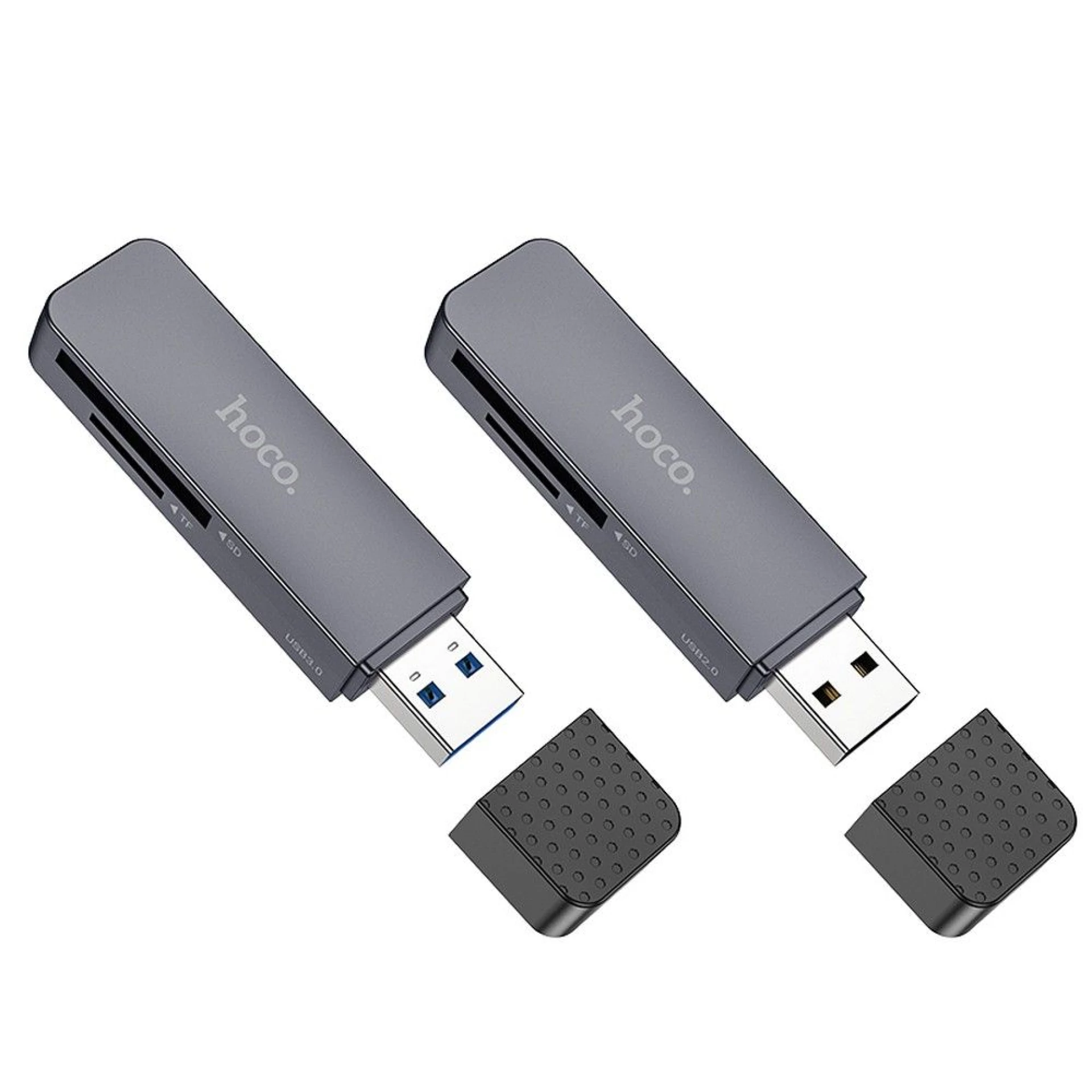 Čitač kartica HOCO 2in1 USB A 3.0 HB45 metal gray