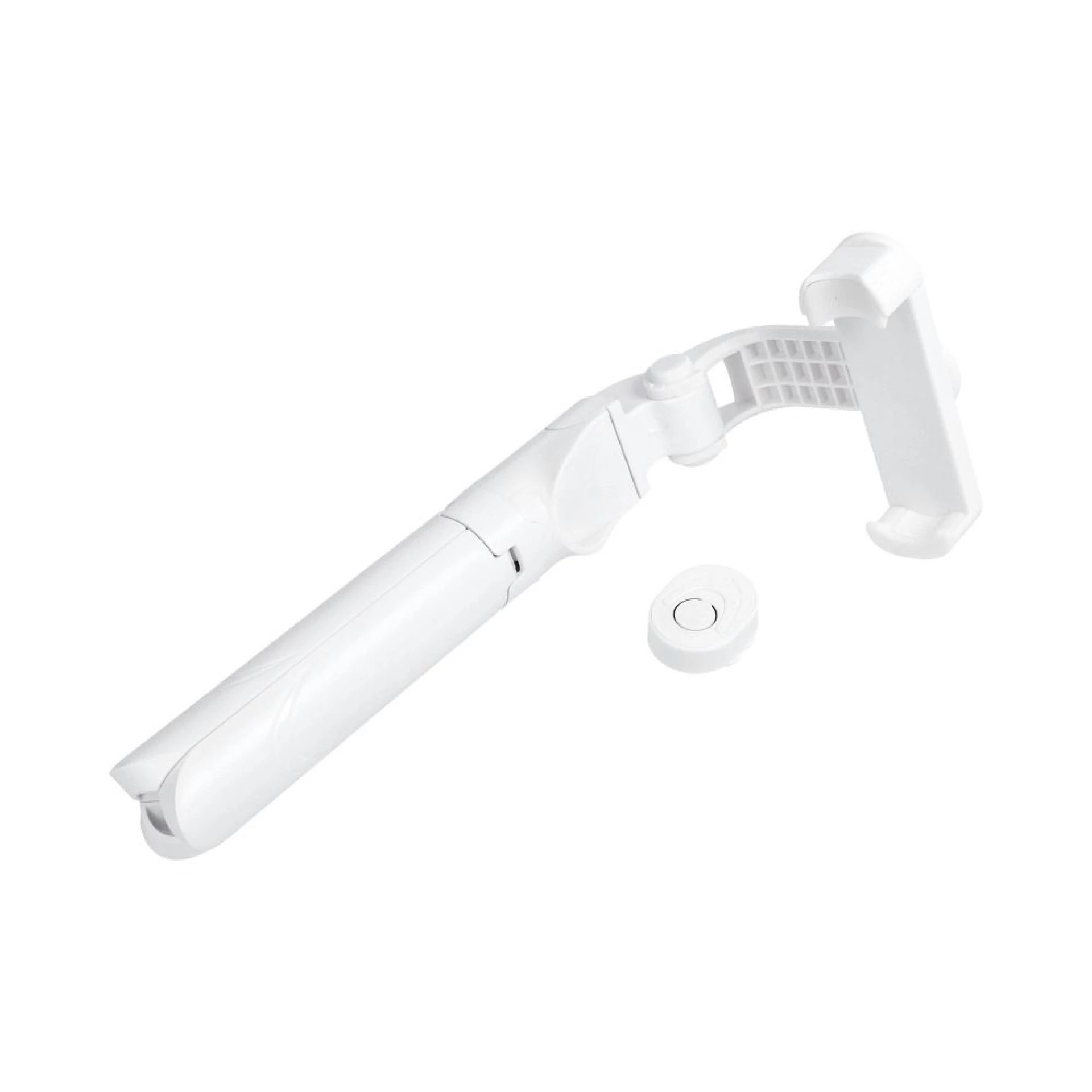Combo selfie stick with tripod and remote control bluetooth white SSTR-12