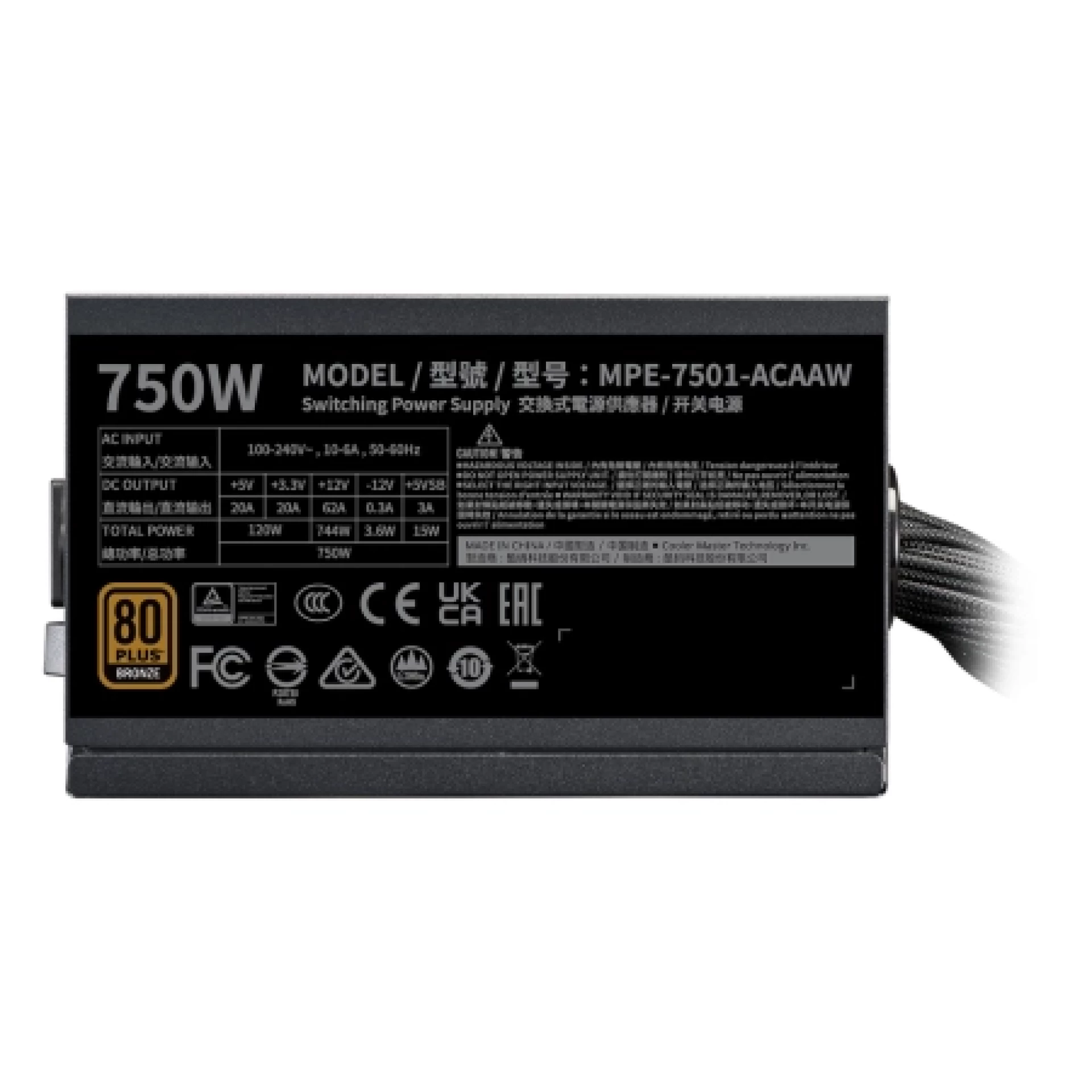 Cooler Master PSU MWE Bronze V3 750W