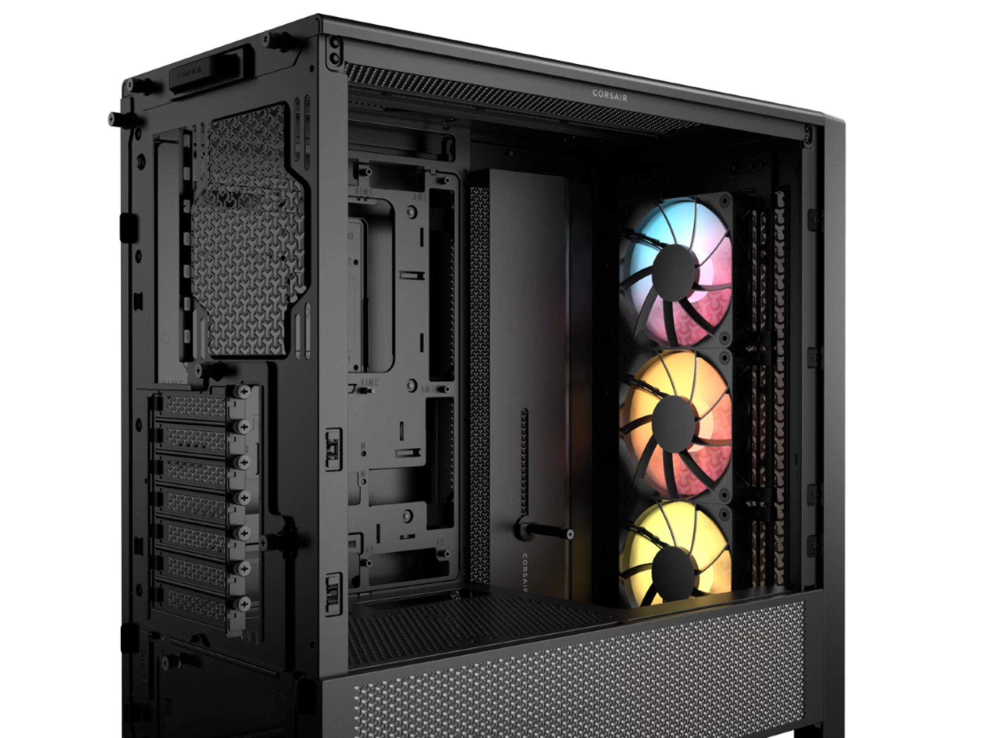 CORSAIR FRAME 4000D RS ARGB3xRS120 ARGB fans, 360mm rad170mm cooler, 430mm GPU, ATX, Black
