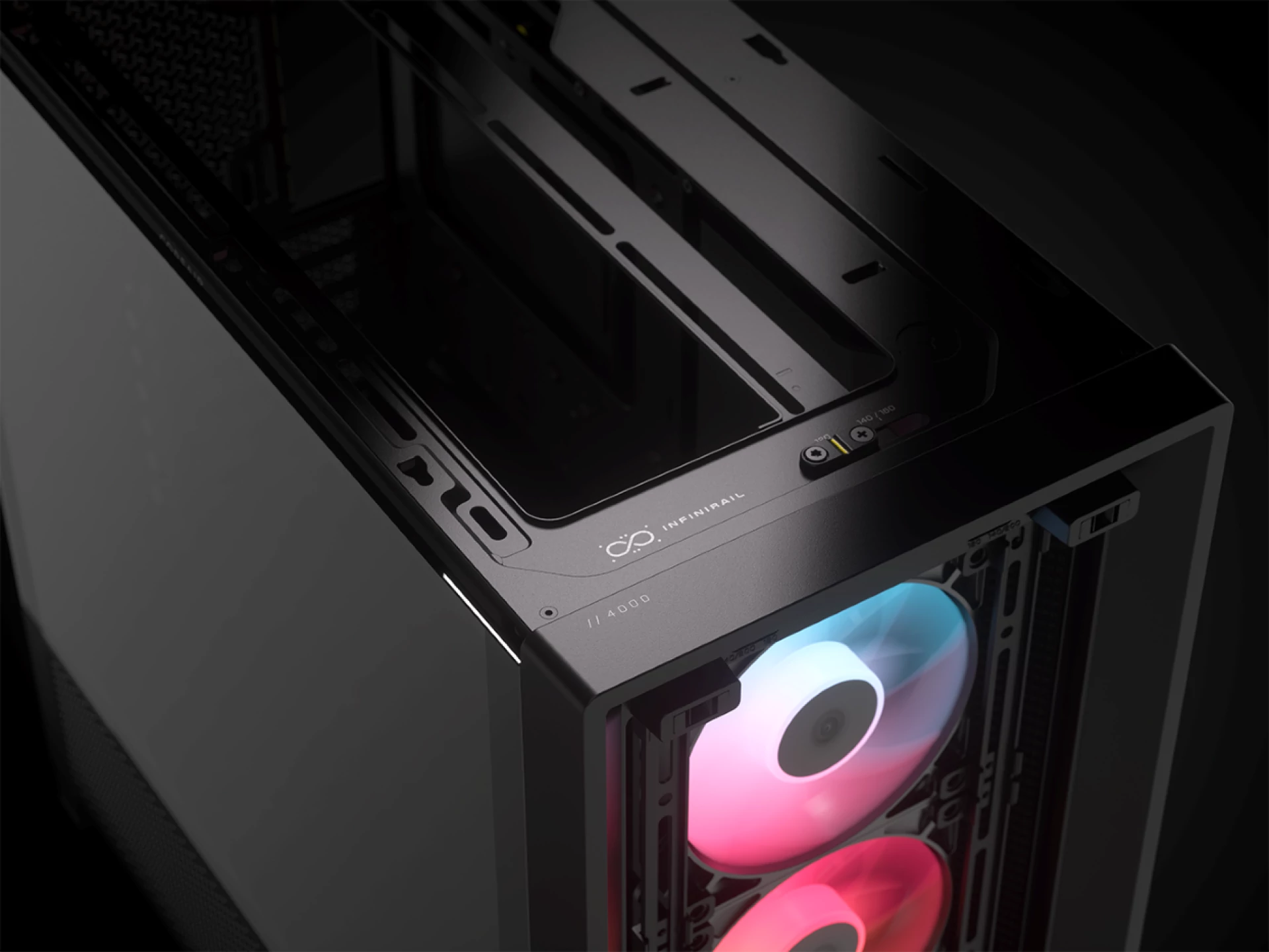 CORSAIR FRAME 4000D RS ARGB3xRS120 ARGB fans, 360mm rad170mm cooler, 430mm GPU, ATX, Black
