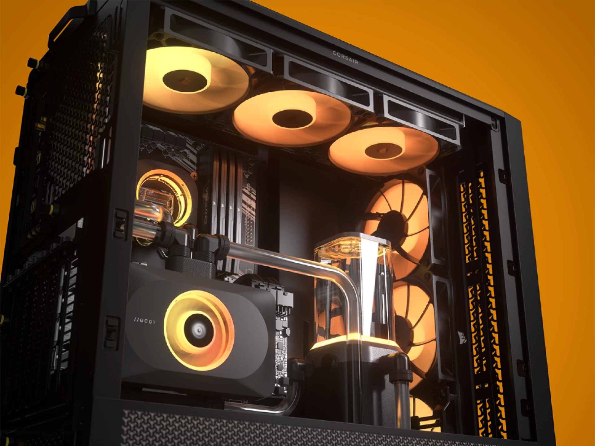 CORSAIR FRAME 4000D RS ARGB3xRS120 ARGB fans, 360mm rad170mm cooler, 430mm GPU, ATX, Black