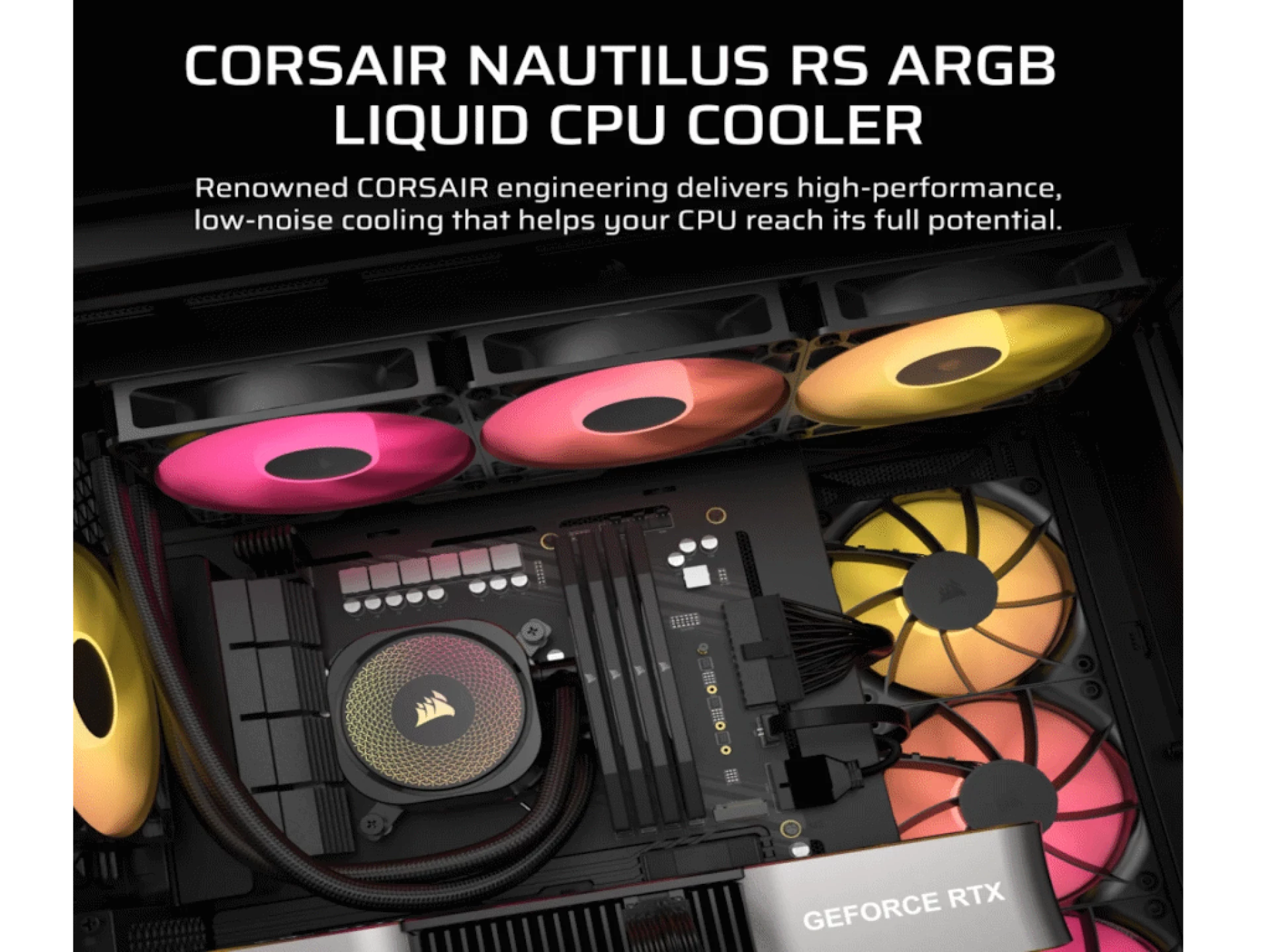 CORSAIR NAUTILUS 360 RS AIOLiquid CPU Cooler, Black,RS120LGA1851, LGA1700, AM5, AM4