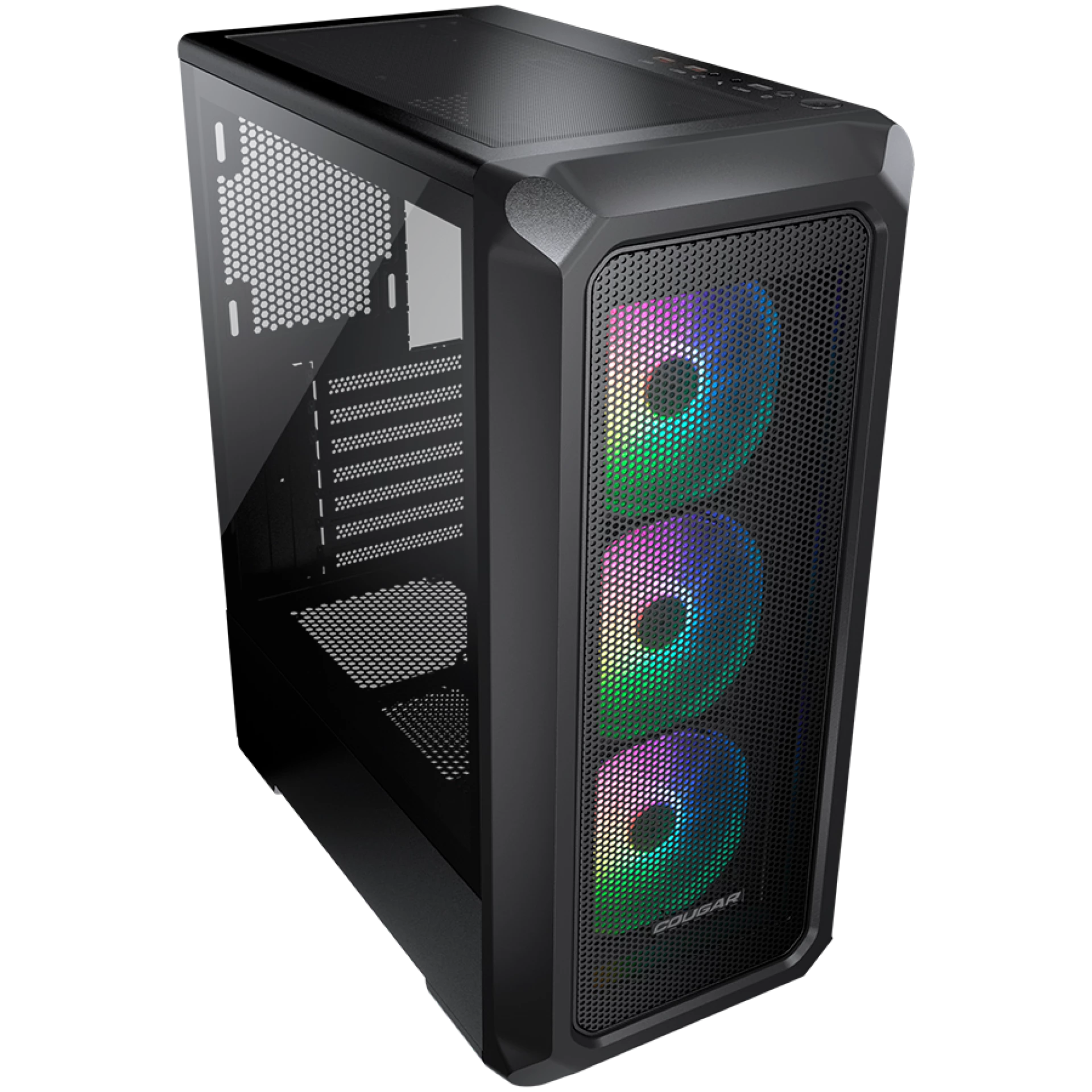 COUGAR | Archon 2 Mesh RGB (Black) | PC Case | Mid Tower / Mesh Front Panel / 3 x ARGB Fans / 3mm TG Left Panel