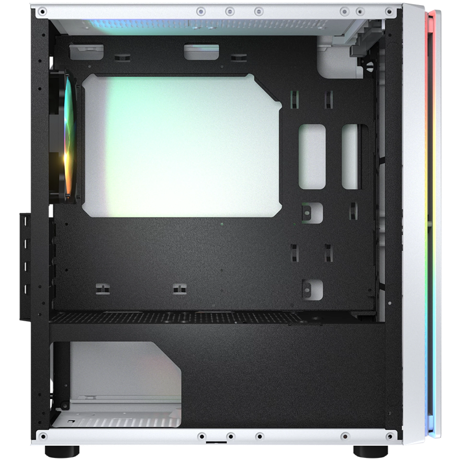 COUGAR | Purity RGB White | PC Case | Mini Tower / TG Front Panel with ARGB strip / 1 x ARGB Fan / 3mm TG Left Panel