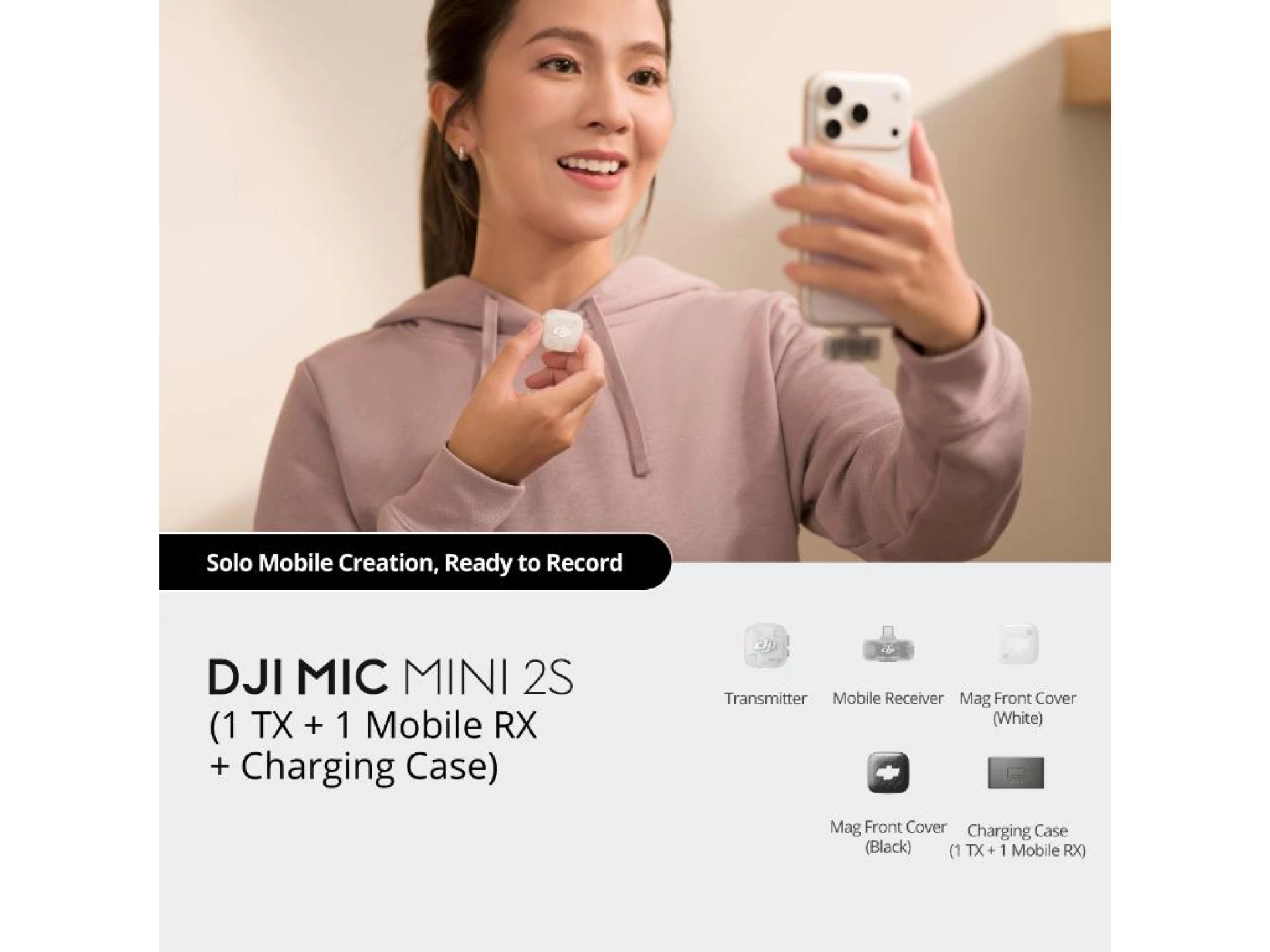 DJI Mic Mini 2S (1 TX + 1 Mobile RX+Charging Case)