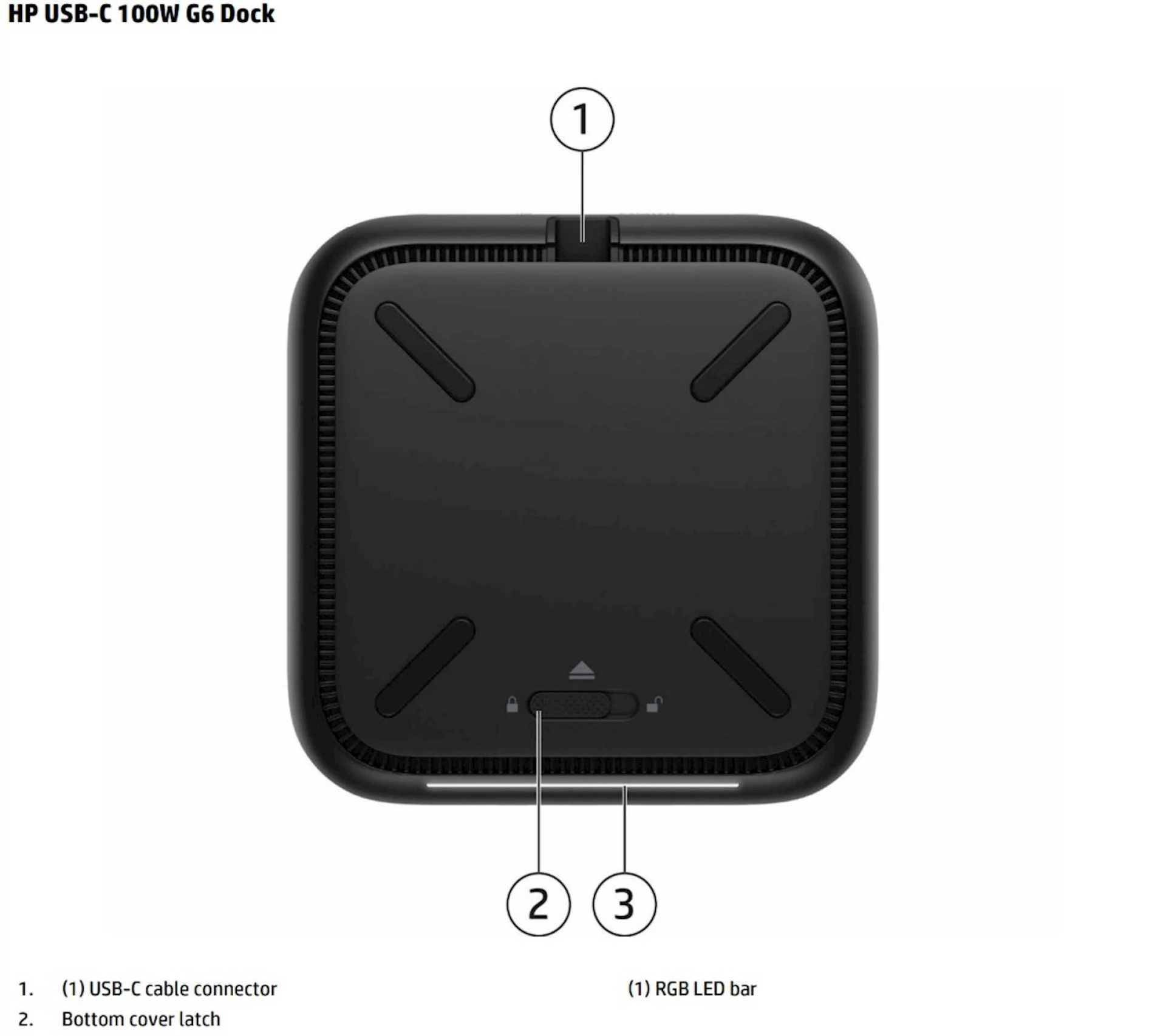 Docking HP USB-C 100W G6 (9X3V1UT)