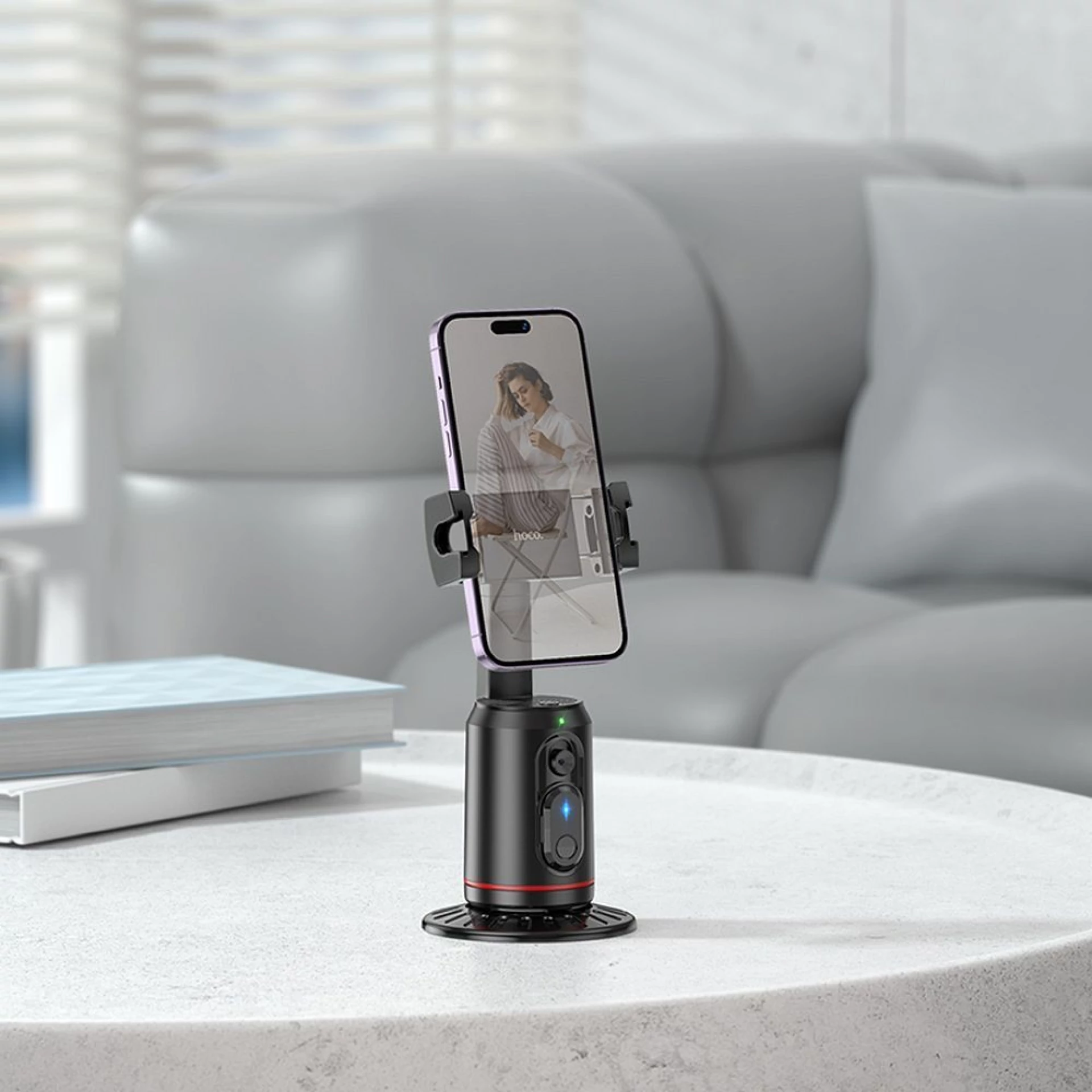 Držač za mobitel HOCO 360 auto face tracking K23 crni