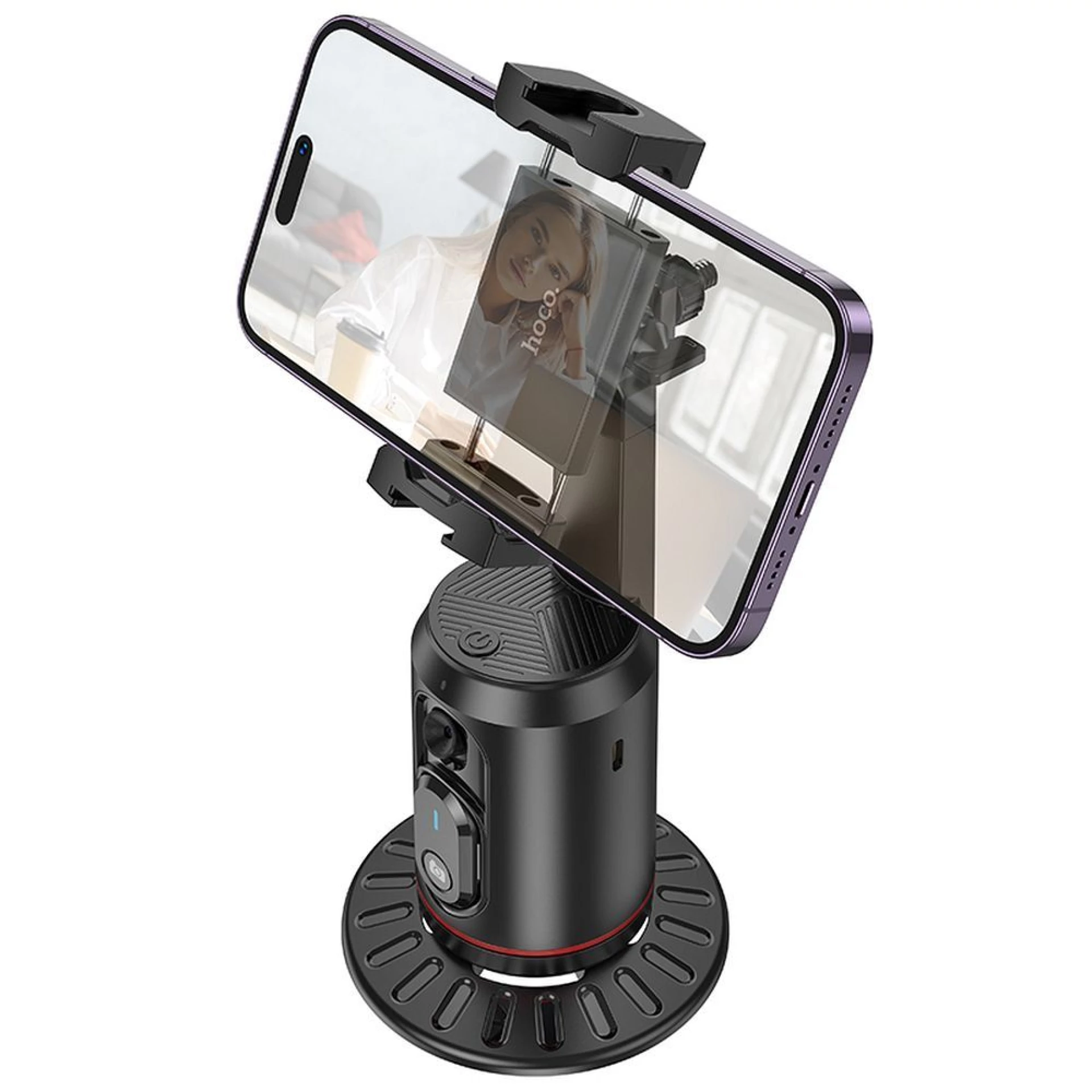 Držač za mobitel HOCO 360 auto face tracking K23 crni