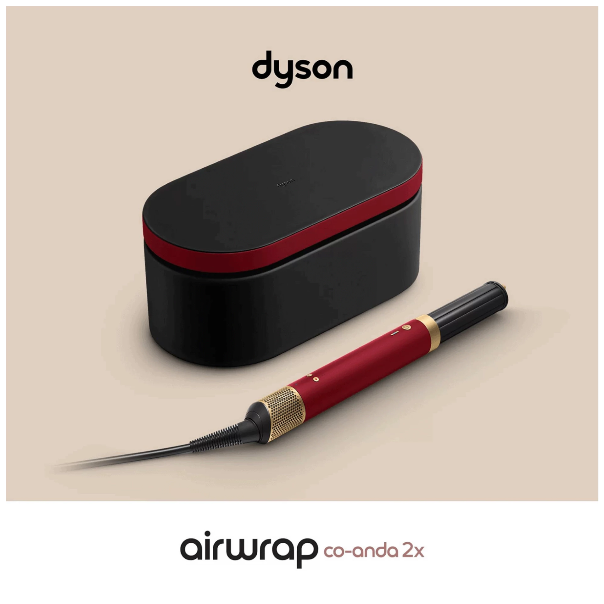 Dyson  Uvijač za kosu, 1300 W, kovrče, valovi, ravnanje, sušenje - Airwrap Coanda2x Red/Gold S.+W