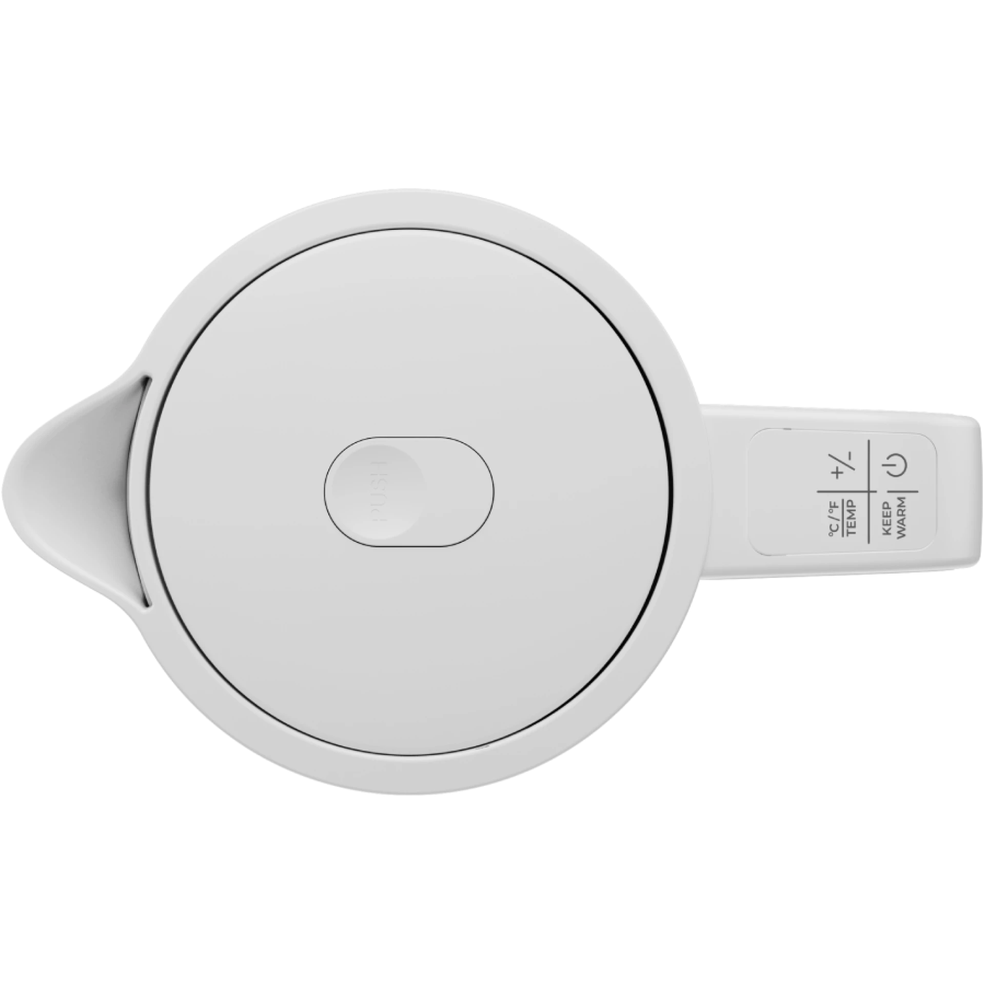 Electric Kettle, white, 220-240V, 1850-2200W, 1.7L, Keep warm 30 min, 40,60,80,90,100, console in Handle