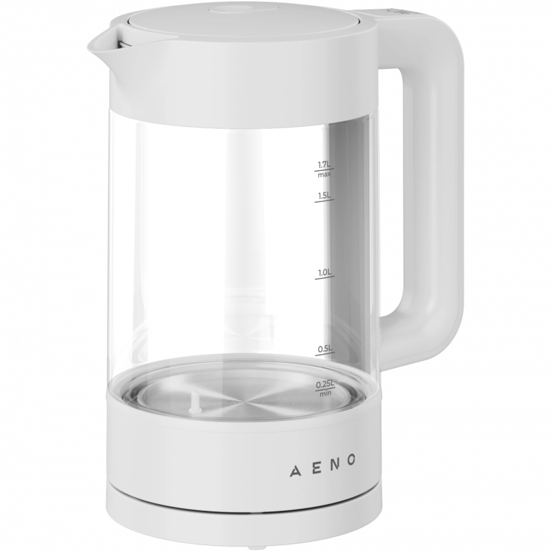 Electric Kettle, white, 220-240V, 1850-2200W, 1.7L, Keep warm 30 min, 40,60,80,90,100, console in Handle