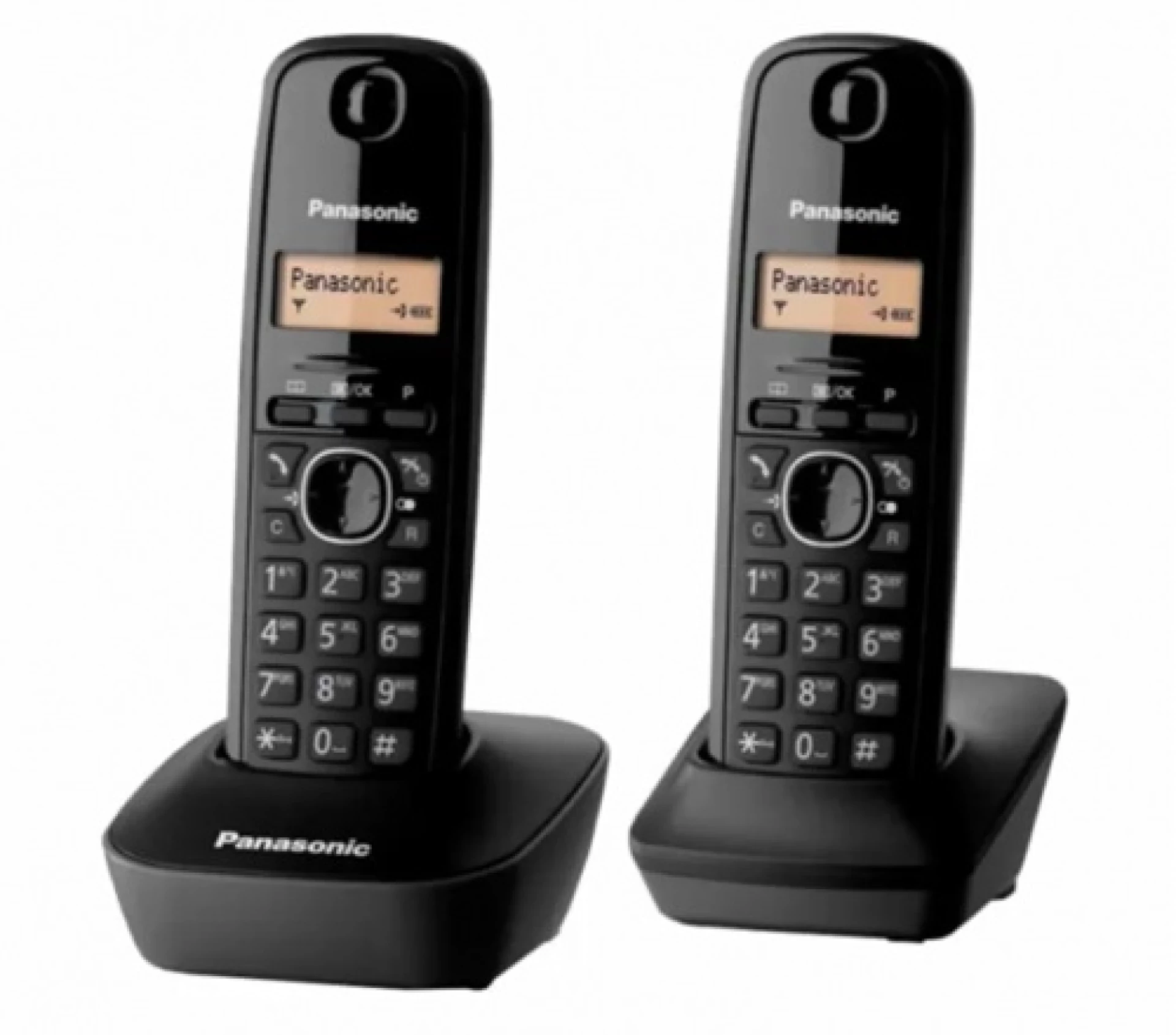 Fiksni telefon PANASONIC KX-TG1612FXH crni 2 sluš.