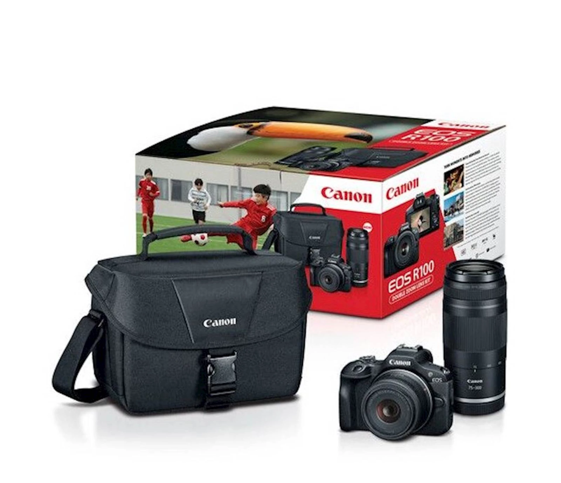 Fotoaparat CANON R100 + RFS18-45+RF75-300