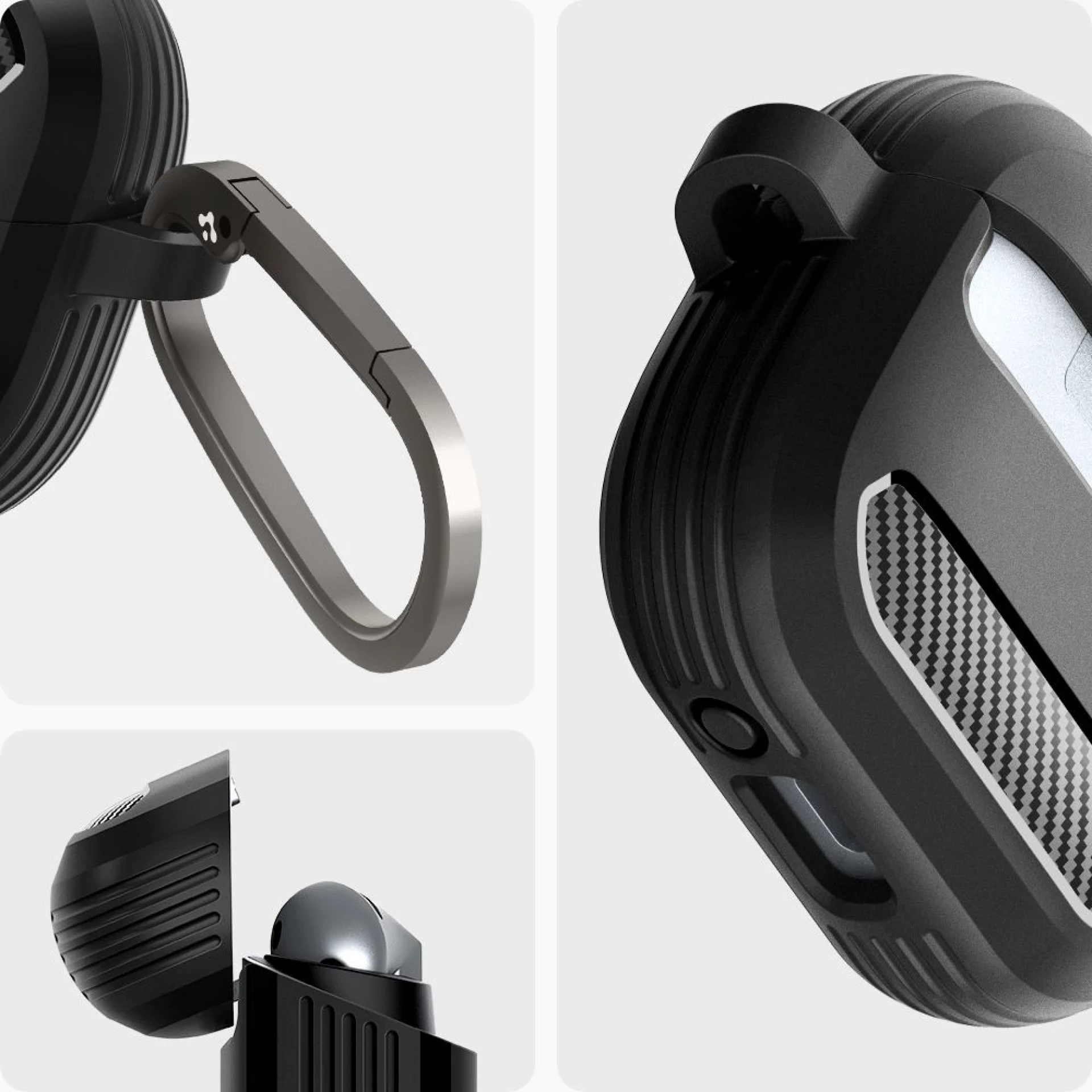 Futrola Spigen Rugged Armor za slušalice Samsung Buds 3/3 Pro crna